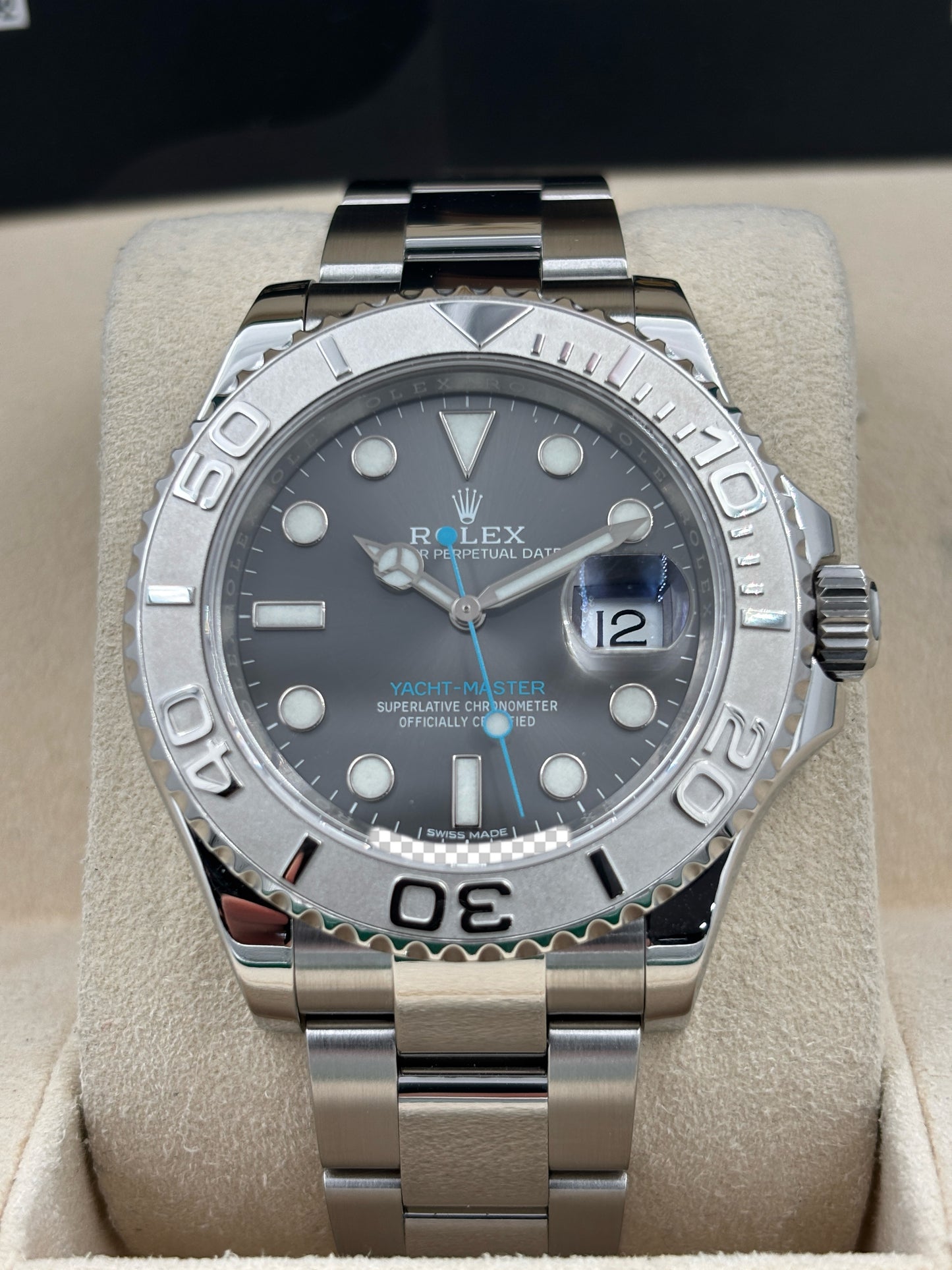 二手 USED  ROLEX 勞力士 YACHT-MASTER 116622 灰色 2017年6月 全套 FULL SET