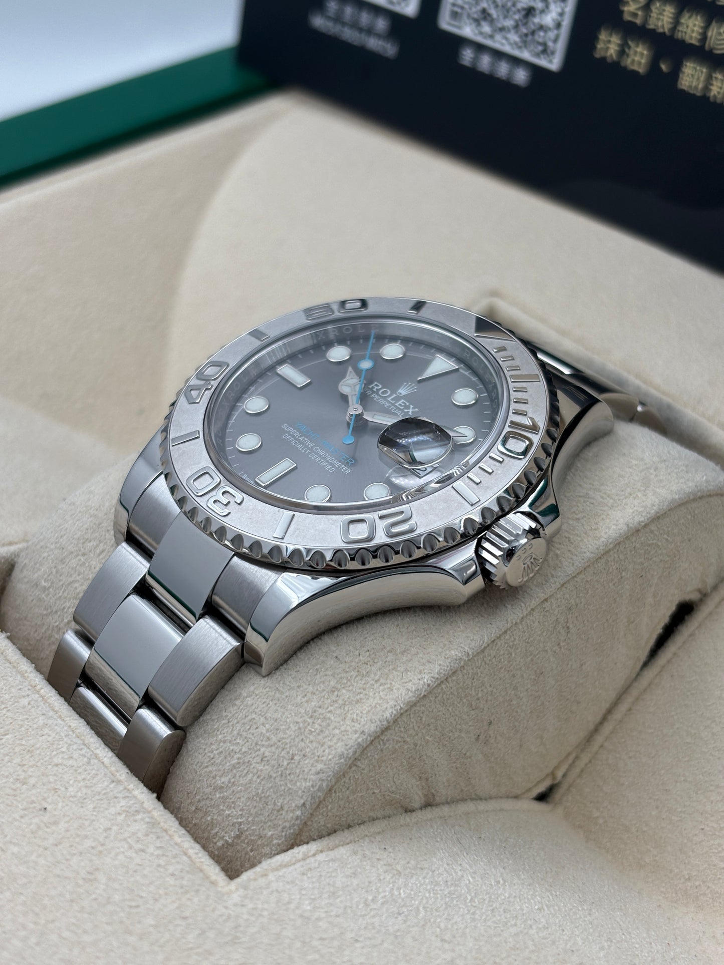 二手 USED  ROLEX 勞力士 YACHT-MASTER 116622 灰色 2017年6月 全套 FULL SET