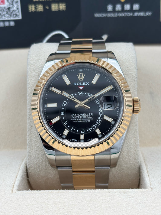 二手 USED  ROLEX 勞力士 SKY-DWELLER 326933 黑色 2019年12月 全套 FULL SET