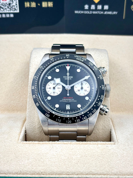 二手 USED TUDOR 帝舵 BLACK BAY CHRONOGRAPH 79360N 黑面 2021年8月 全套 FULL SET