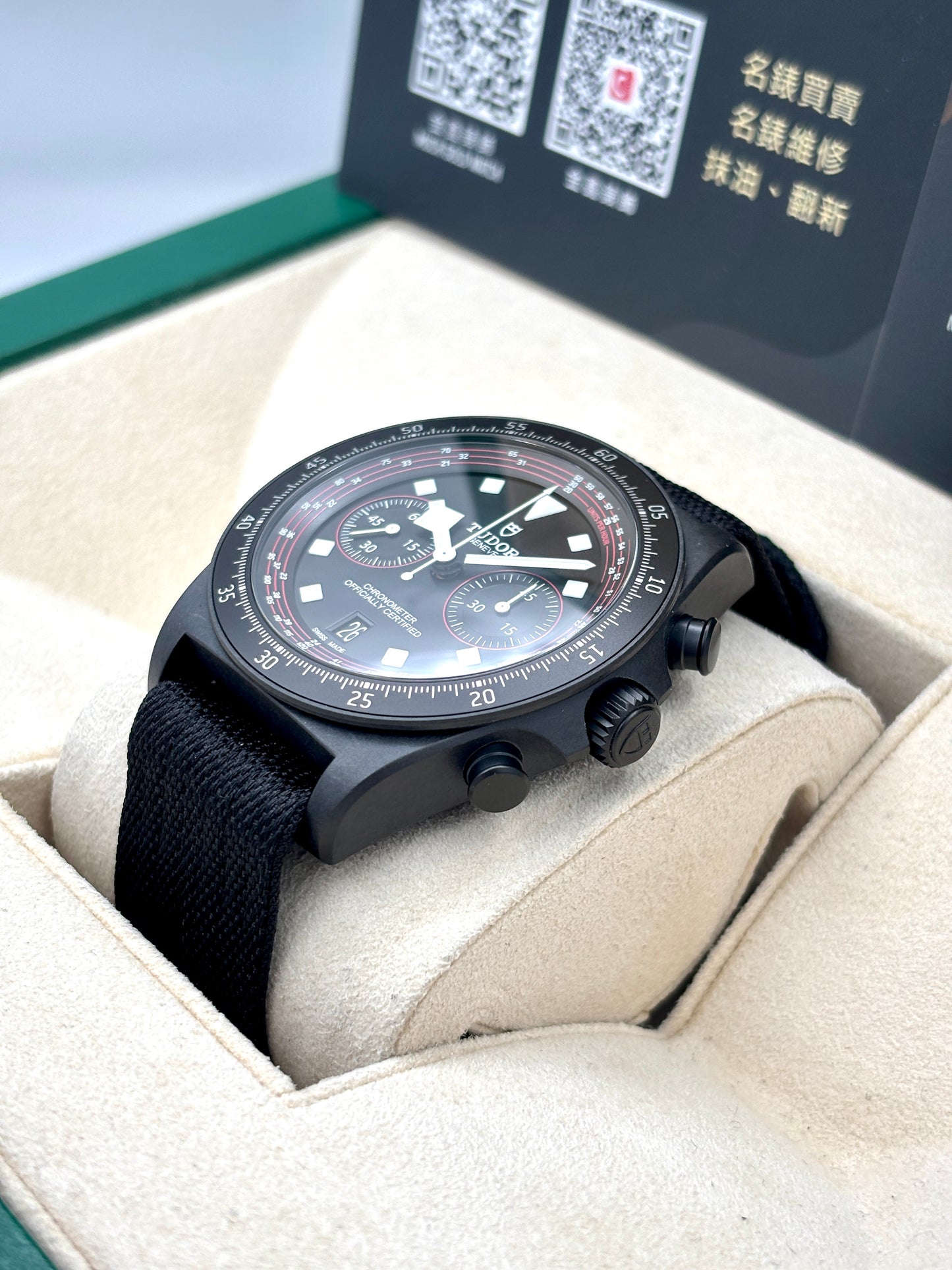 二手 USED TUDOR 帝舵 Pelagos FXD Chrono 25827KN 黑面 2025年12月 碳纎維 全套 FULL SET