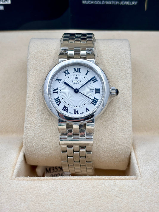 全新 NEW TUDOR 帝舵 CLAIR DE ROSE M35500 白色 羅馬數字 2026年1月 全套 FULL SET