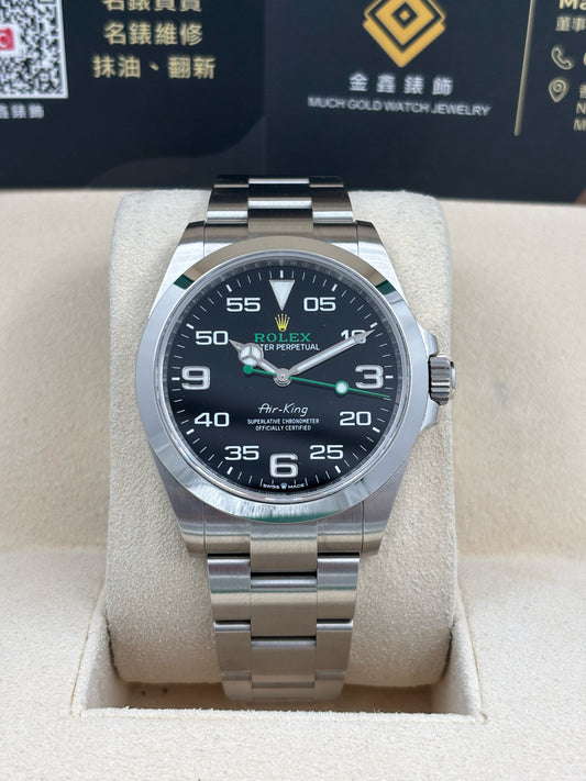 二手 USED  ROLEX 勞力士 AIR KING 126900 黑色 2025年1月 未打磨 99.99%新 全套 FULL SET