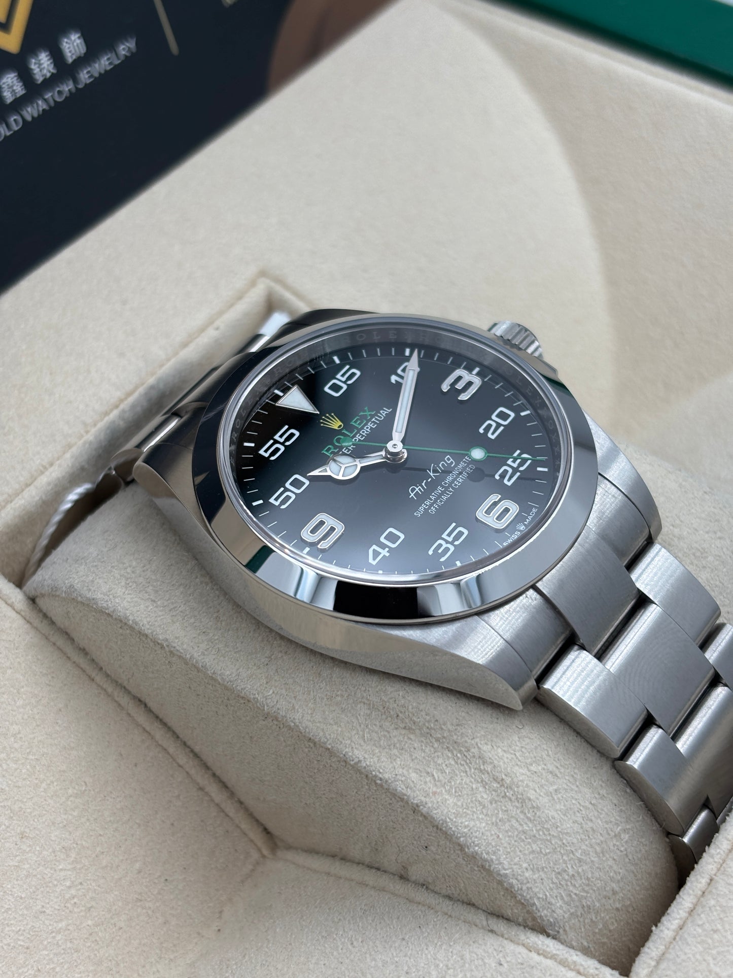 二手 USED  ROLEX 勞力士 AIR KING 126900 黑色 2025年1月 未打磨 99.99%新 全套 FULL SET