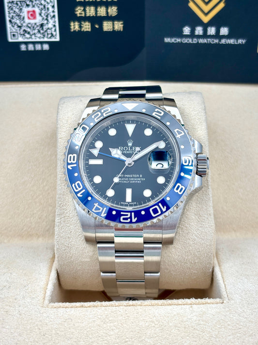 二手 USED ROLEX 勞力士 GMT-MASTER II 116710BLNR 黑色 2013年8月 齊格 全套 FULL SET
