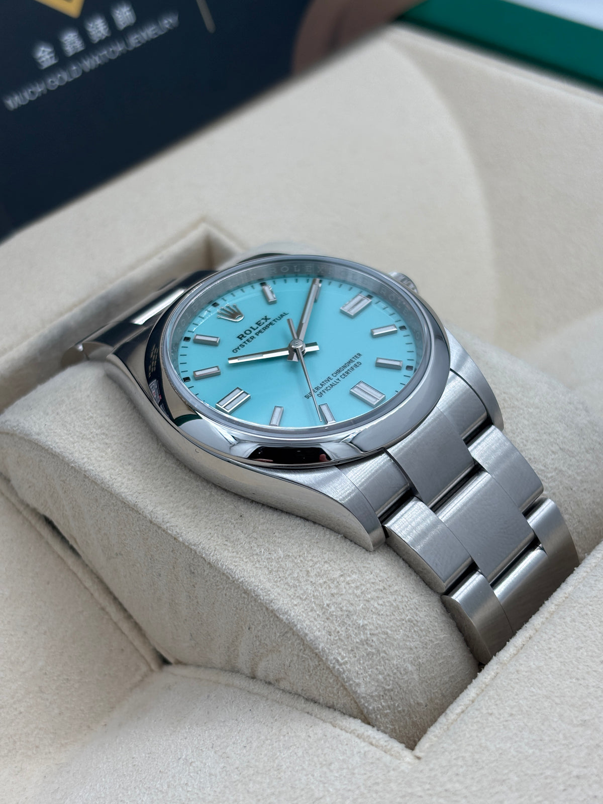 全新 NEW  ROLEX 勞力士 OYSTER PERPETUAL 126000 綠松石藍 2026年8月 全套 FULL SET