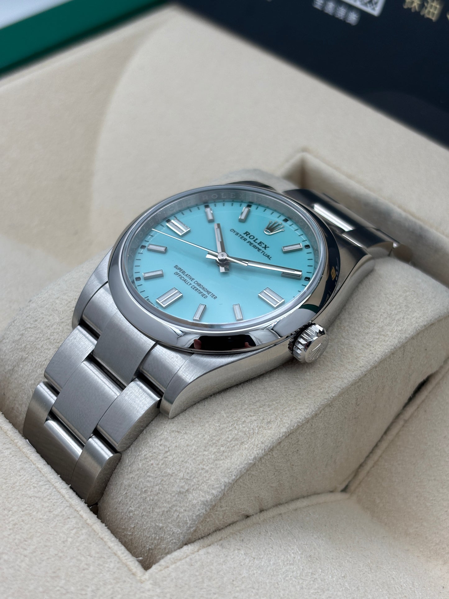 全新 NEW  ROLEX 勞力士 OYSTER PERPETUAL 126000 綠松石藍 2026年8月 全套 FULL SET