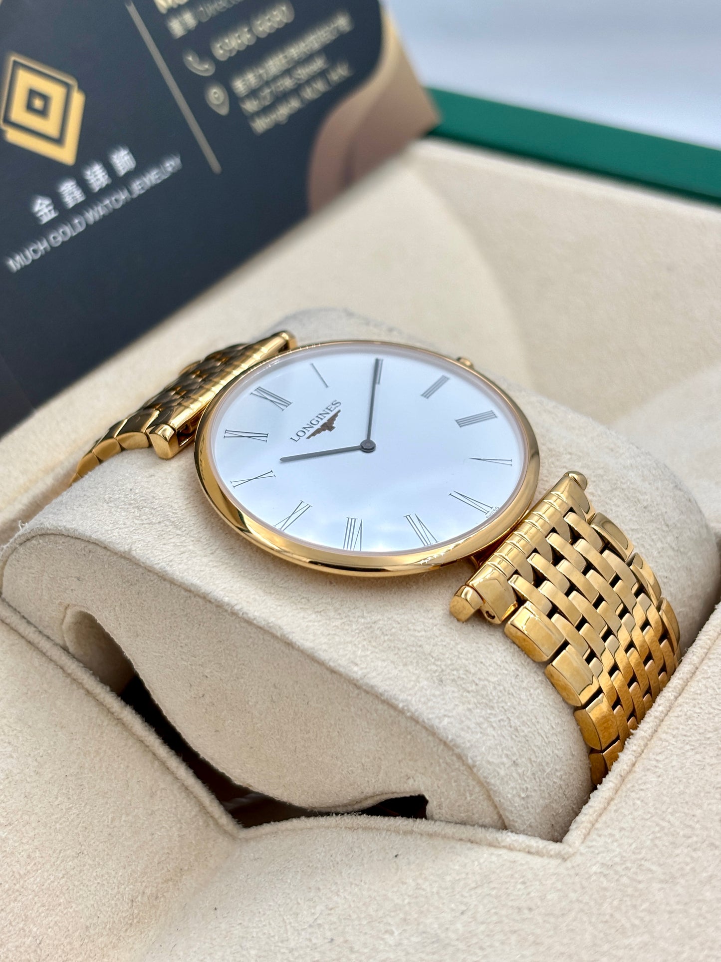 全新 NEW LONGINES 浪琴 LA GRANDE CLASSIQUE L47662118 白色 羅馬數字 2025年1月 全套 FULL SET