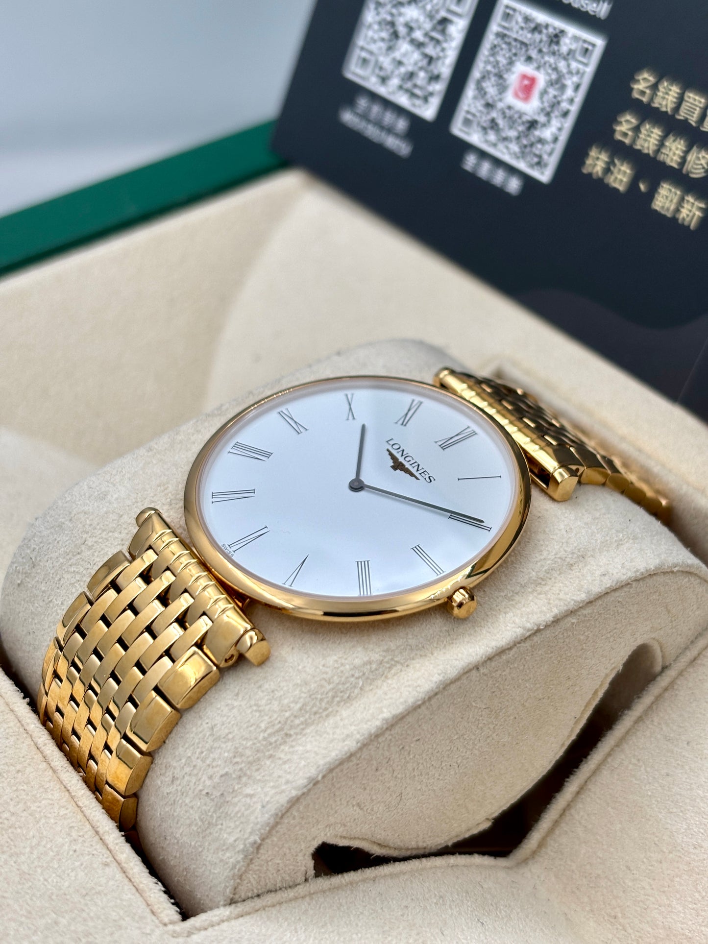 全新 NEW LONGINES 浪琴 LA GRANDE CLASSIQUE L47662118 白色 羅馬數字 2025年1月 全套 FULL SET
