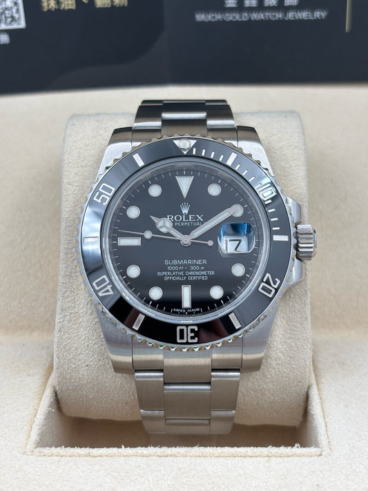 二手 USED ROLEX 勞力士 SUBMARINER DATE 116610LN 黑色 2012年3月 有上行證 保到27年5月 全套 FULL SET AD單