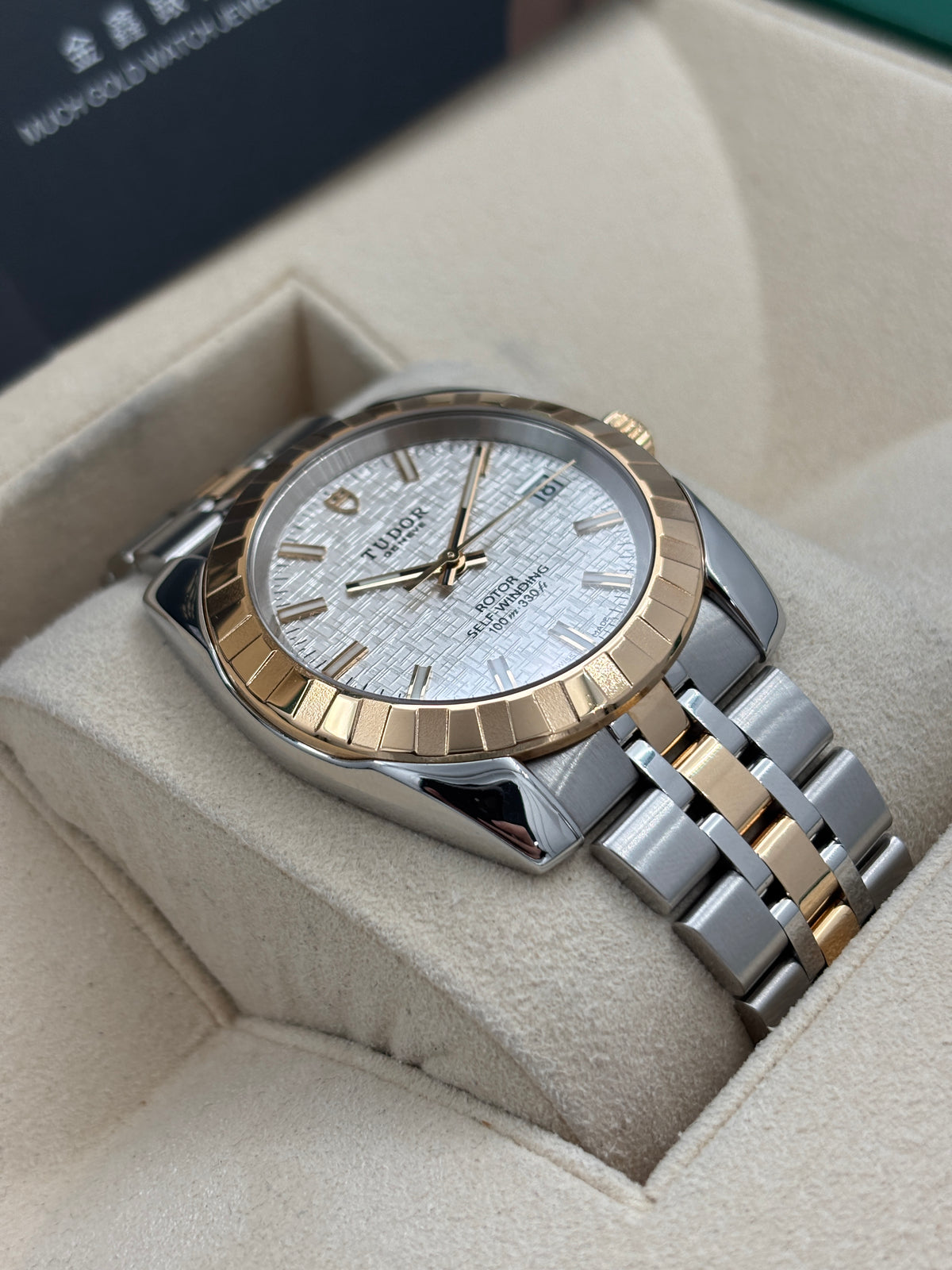 二手 USED  TUDOR 帝舵 CLASSIC 21013 銀色布紋面 2018年3月 全套 FULL SET