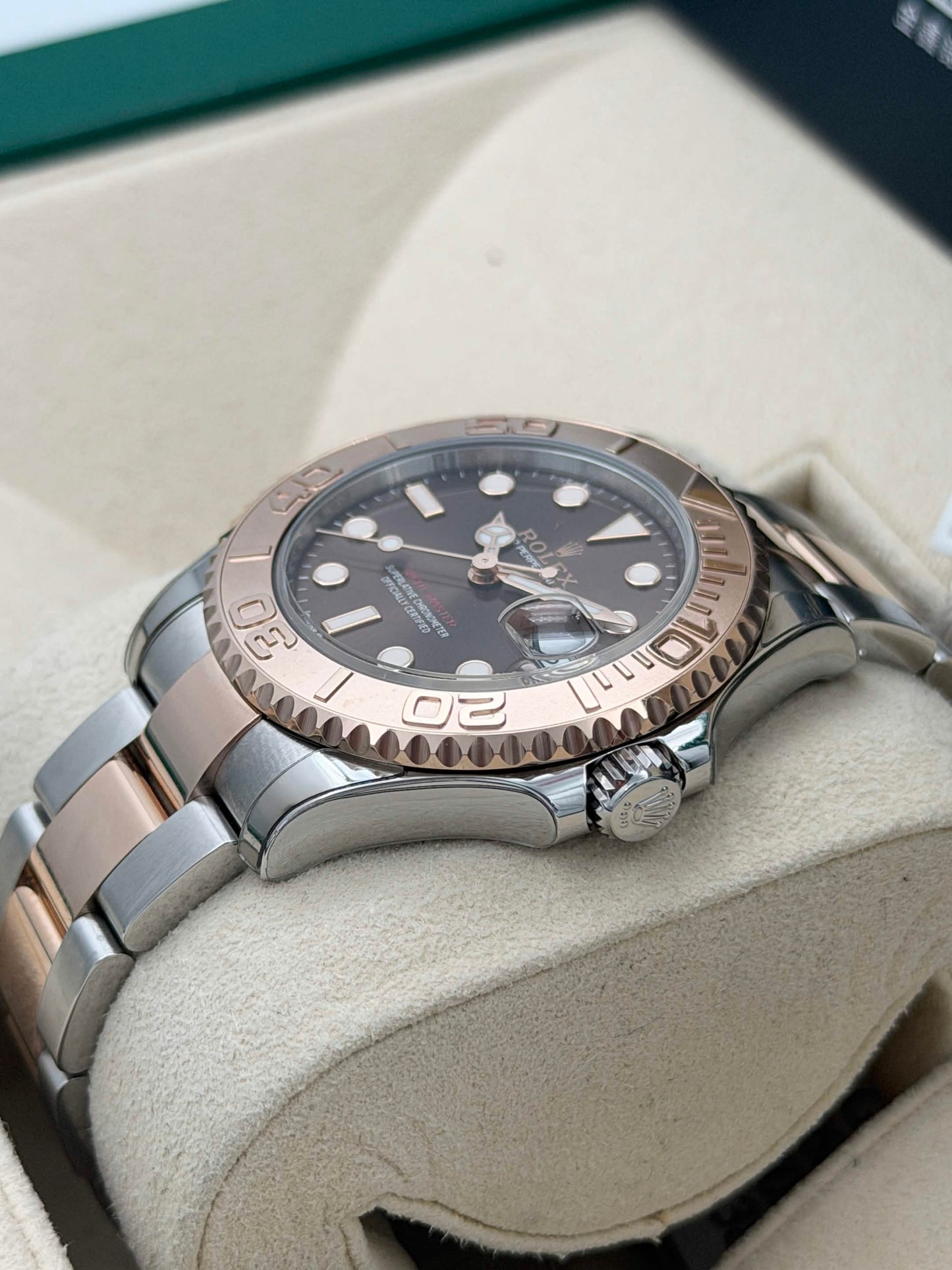 二手 USED ROLEX 勞力士 YACHT-MASTER 268621 朱古力面 2022年11月 全套 FULL SET