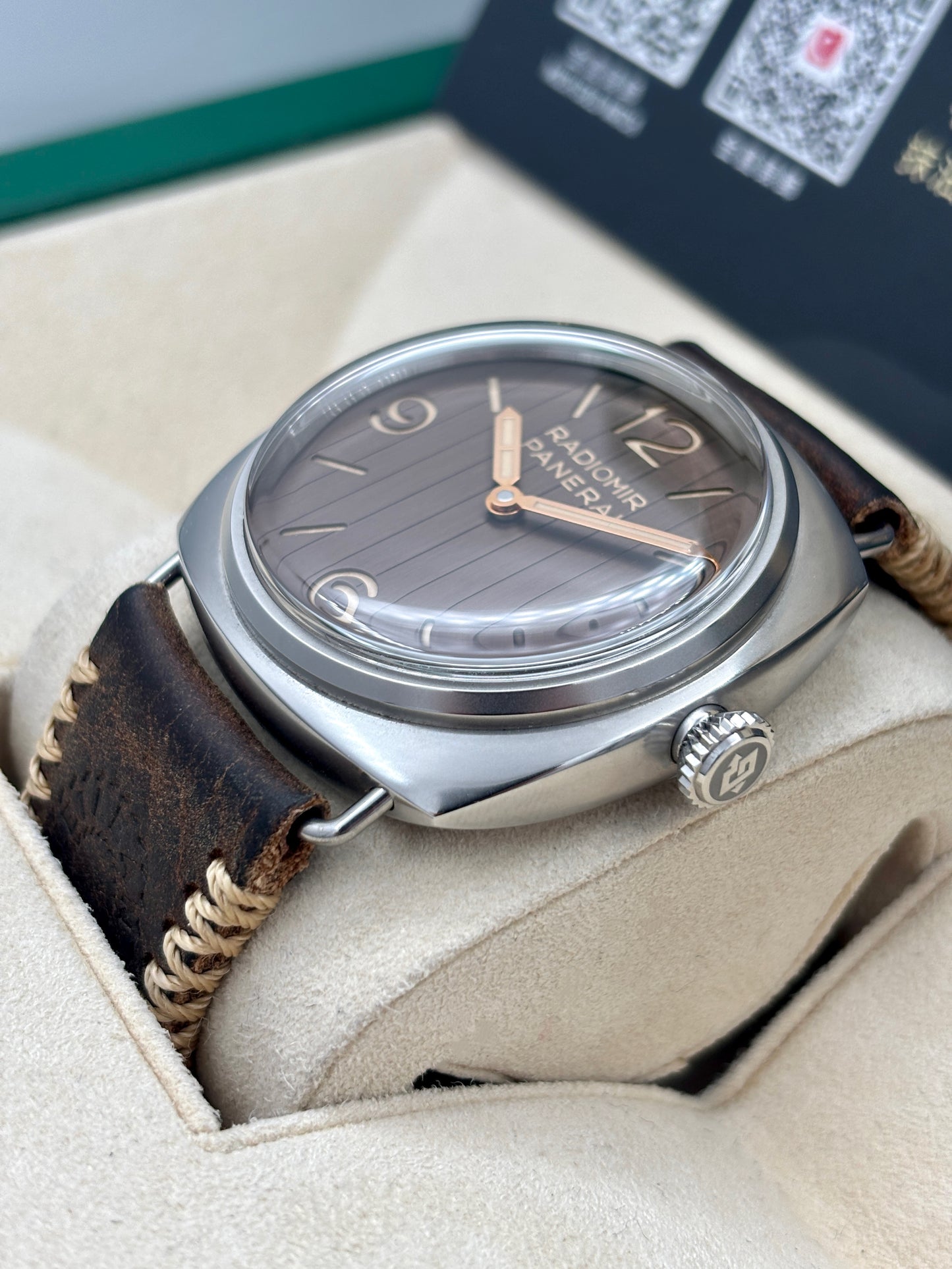[SOLD OUT]二手 USED PANERAI 沛納海 RADIOMIR EILEAN PAM01243 啡色 2023年1月 原裝盒 保養證