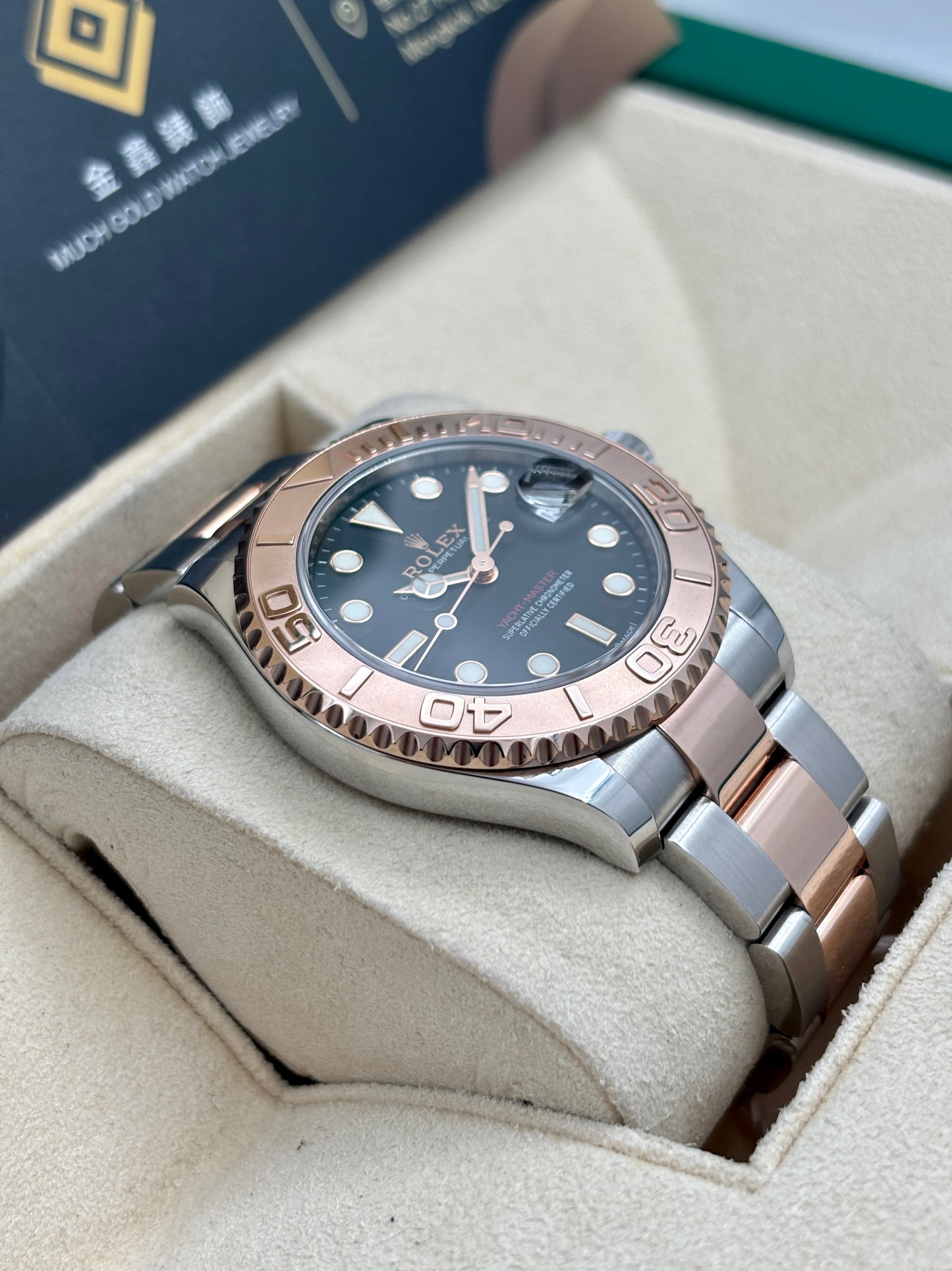 二手 USED ROLEX 勞力士 Yacht-Master 268621 黑色 亂碼 未打磨 淨錶 WATCH ONLY