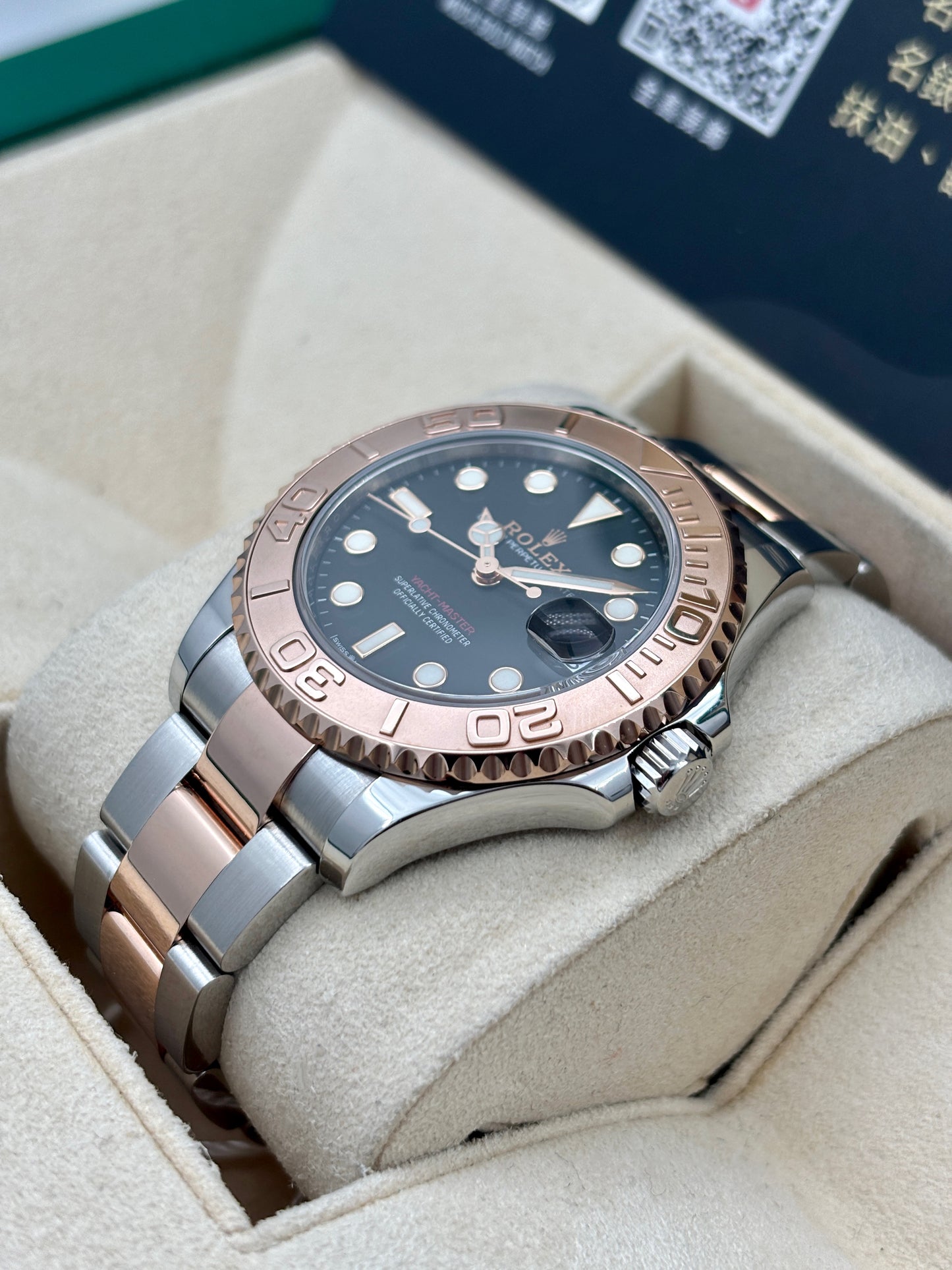 二手 USED ROLEX 勞力士 Yacht-Master 268621 黑色 亂碼 未打磨 淨錶 WATCH ONLY