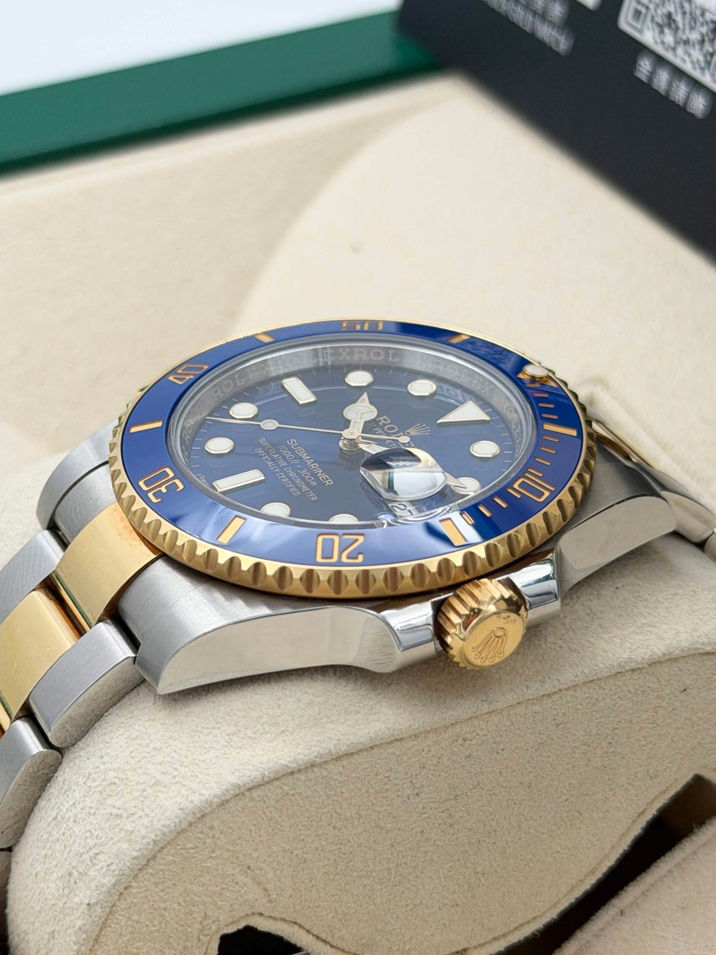 二手 USED ROLEX 勞力士 SUBMARINER DATE 116613LB 藍色面 2017年4月 全套 FULL SET