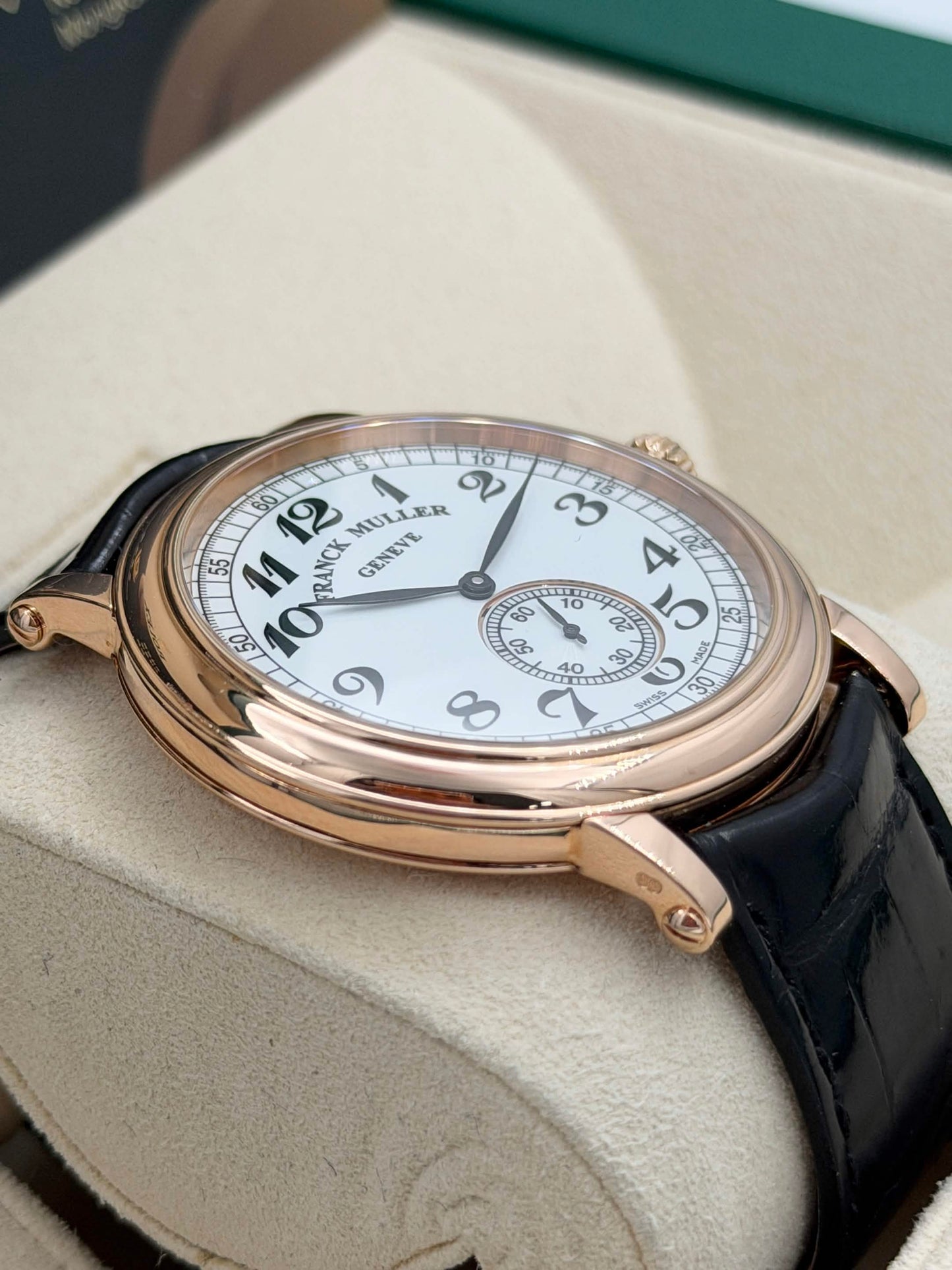 二手 USED FRANCK MULLER 法穆蘭 ROUND VINTAGE 7421 B S6 VIN OPEN DAY 18K玫瑰金 全套 FULL SET