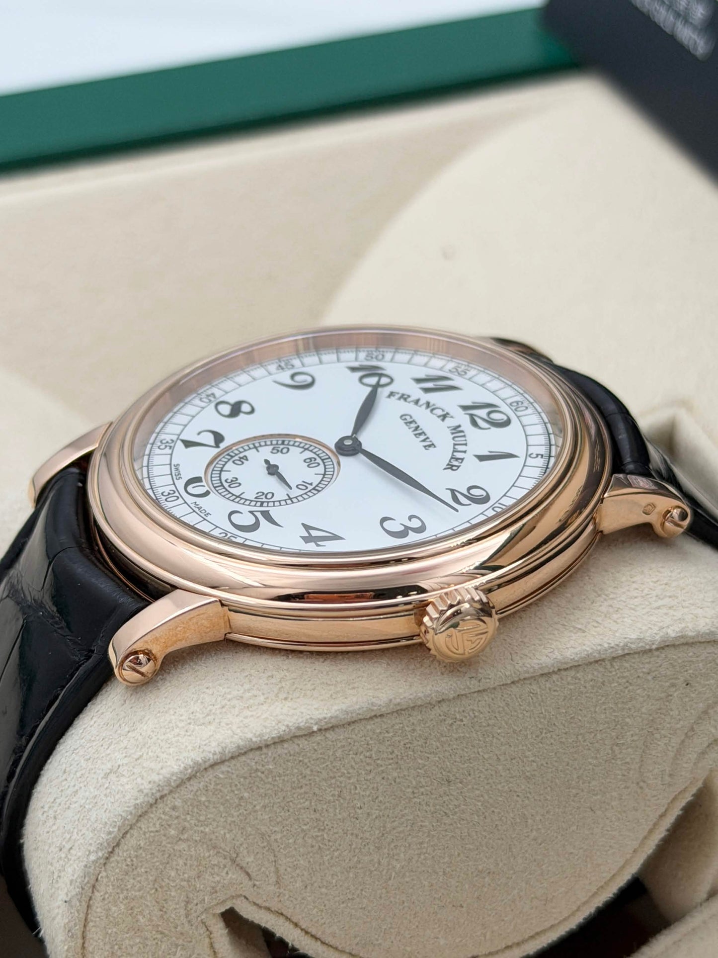 二手 USED FRANCK MULLER 法穆蘭 ROUND VINTAGE 7421 B S6 VIN OPEN DAY 18K玫瑰金 全套 FULL SET
