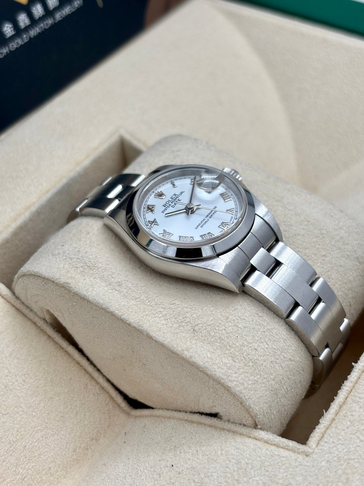 [SOLD OUT]二手 USED ROLEX 勞力士 DATE 79160 白色羅馬字 2005年4月 全套 FULL SET