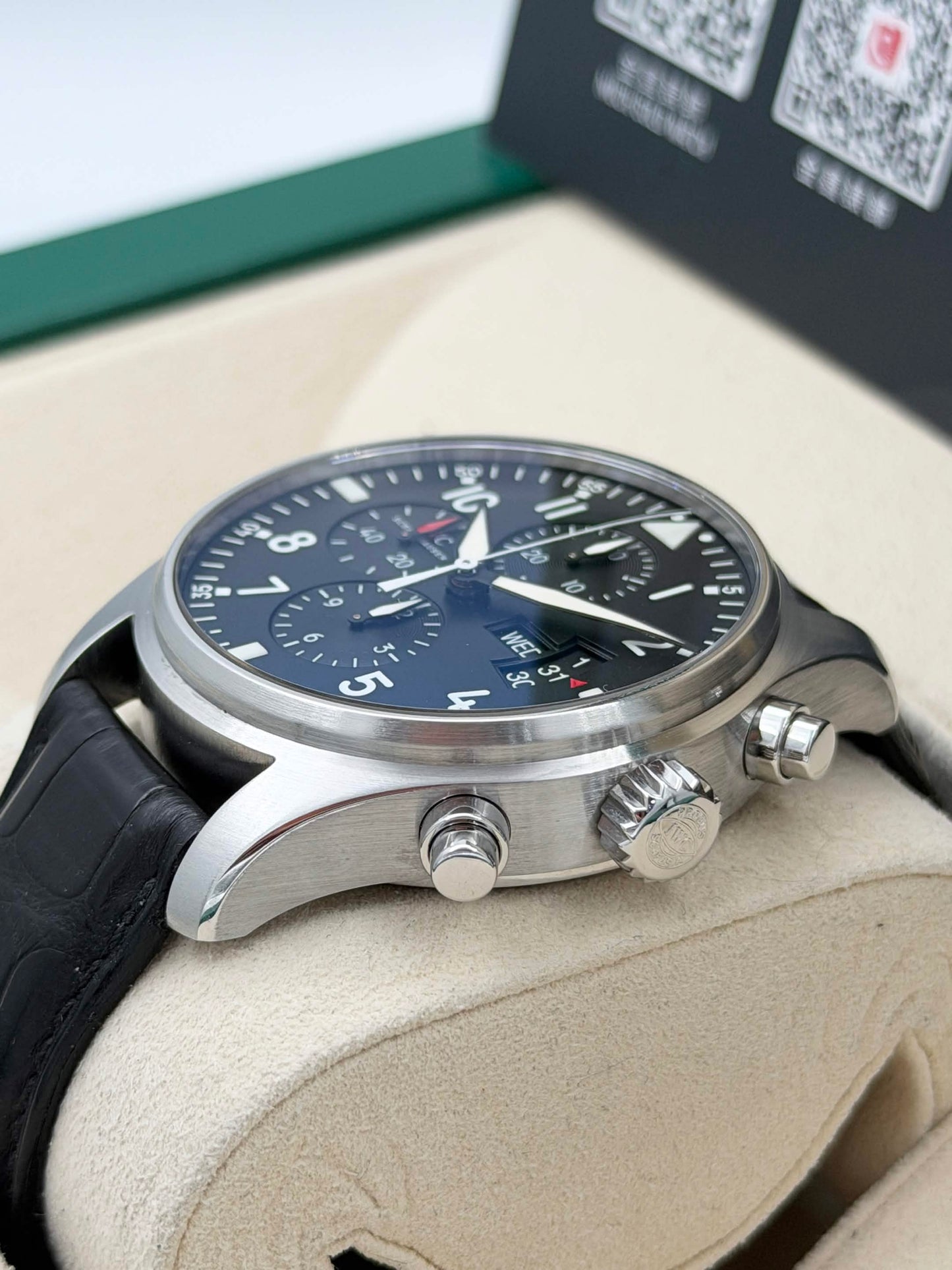 二手 USED IWC 萬國 PILOT CHRONOGRAPH IW377701 2017年7月 全套 FULL SET