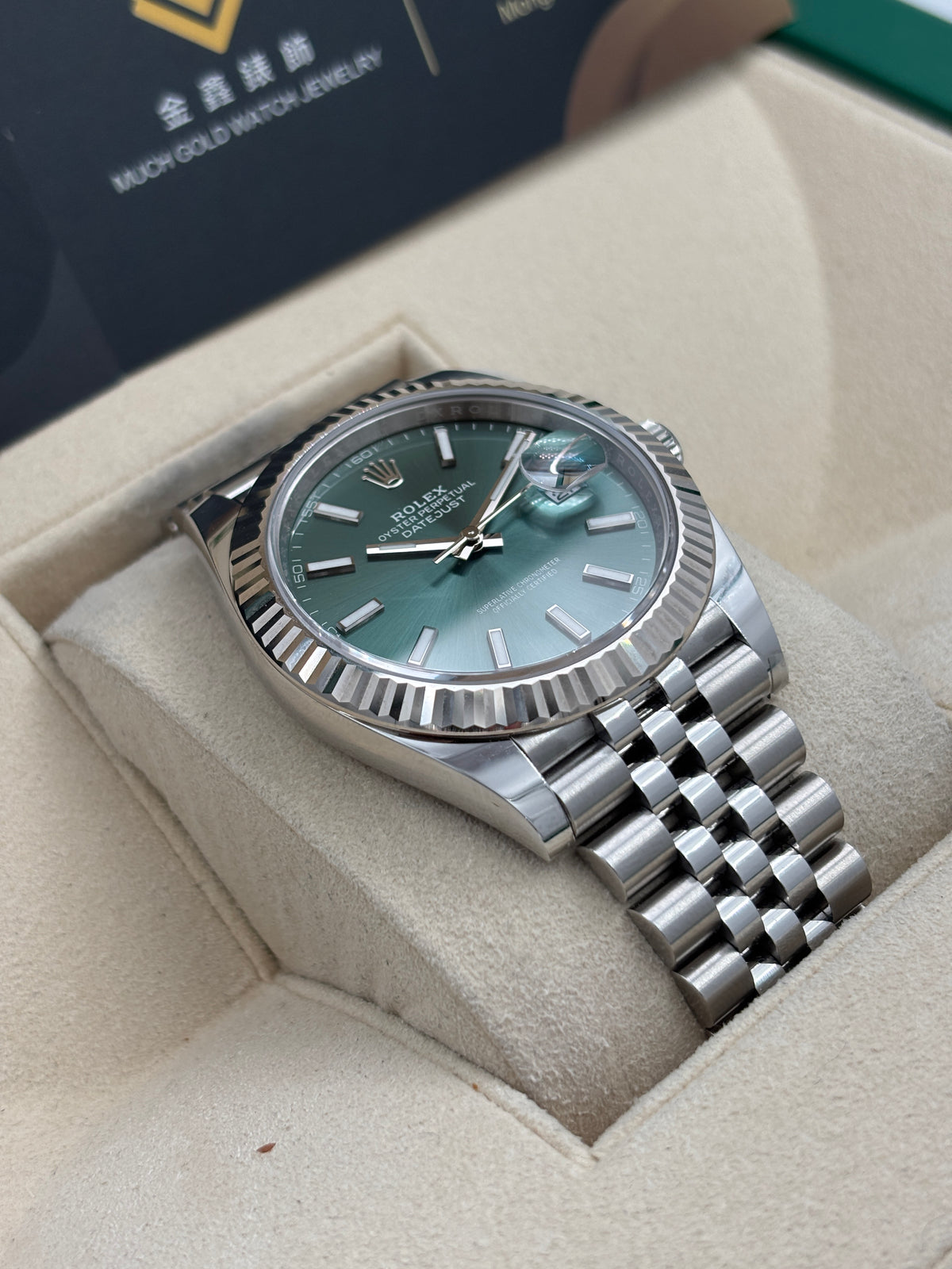 未使用品 N.O.S  ROLEX 勞力士 DATEJUST 126334 薄荷綠色 2025年10月 全套 FULL SET