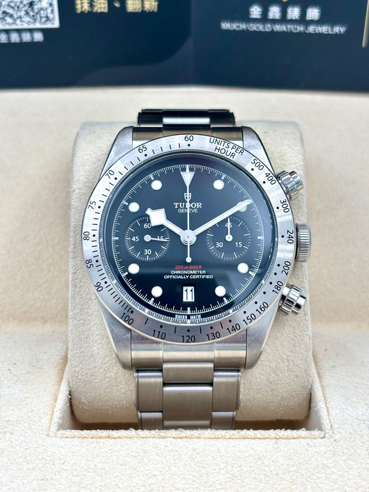 二手 USED TUDOR 帝舵 BLACK BAY CHRONO 79350 黑色 2018年4月 全套 FULL SET