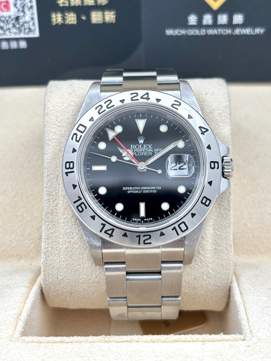 二手 USED ROLEX 勞力士 EXPLORER II 16570 黑色 2005年1月 全套 FULL SET AD單