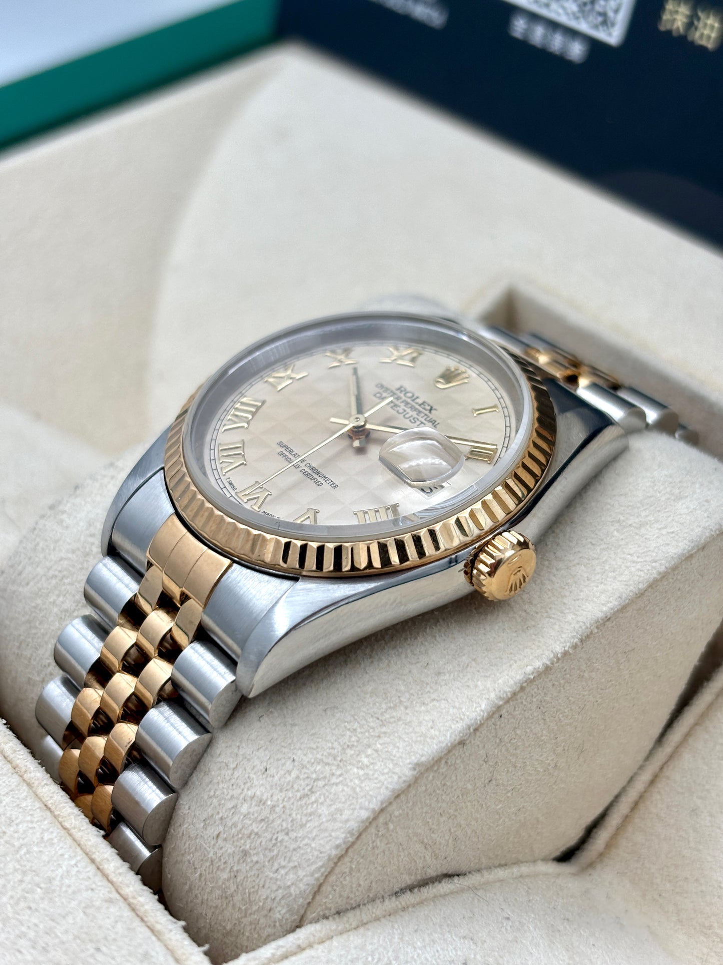 二手 USED ROLEX 勞力士 DATEJUST 16233 金色 金字塔面 1994年 淨錶 WATCH ONLY