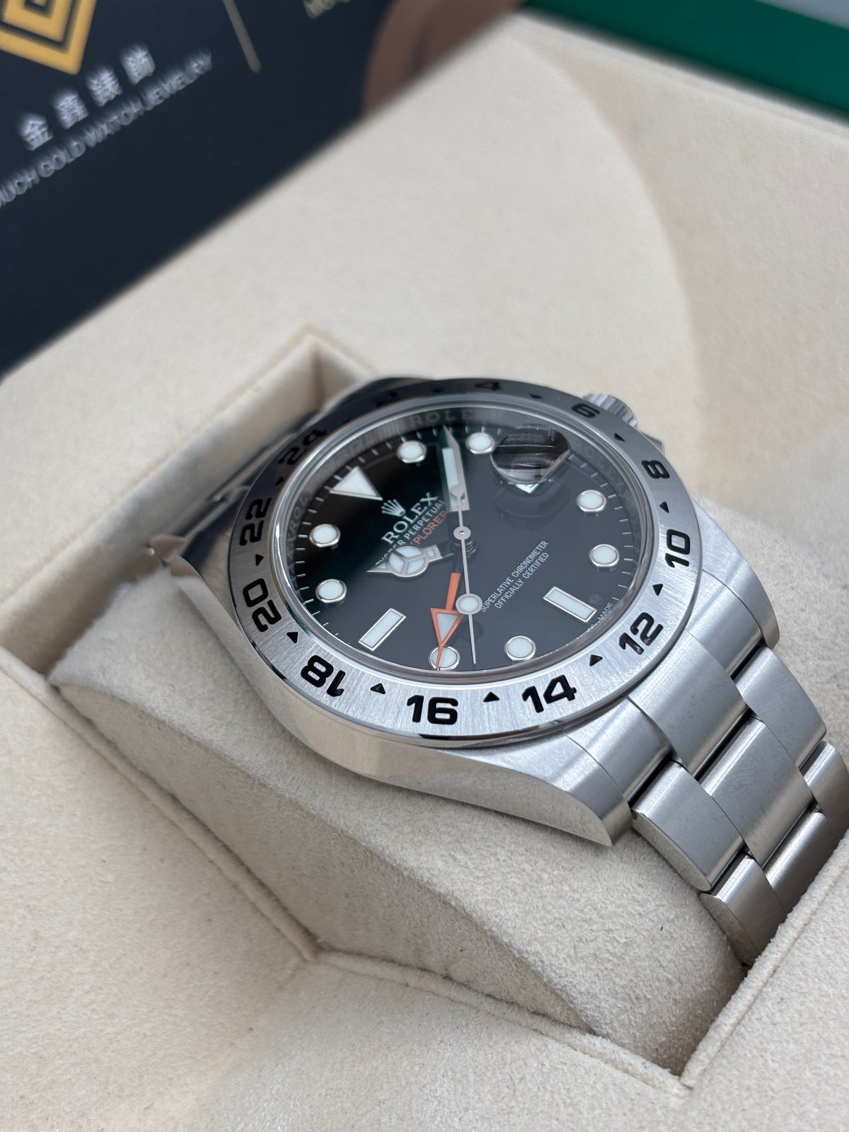 二手 USED  ROLEX 勞力士 EXPLORER II 216570 黑色 亂碼 未打磨 99.99%新 淨錶 WATCH ONLY