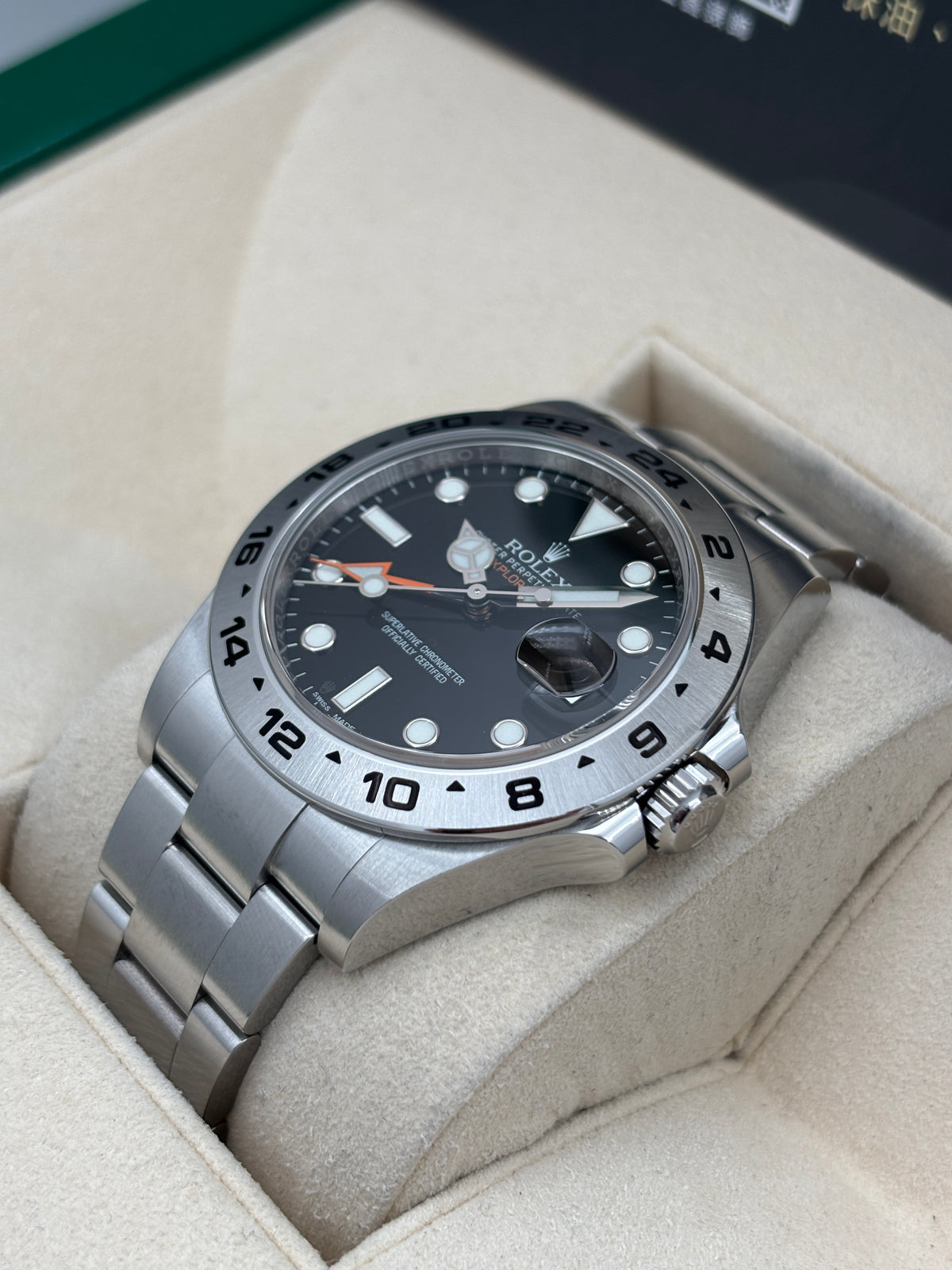 二手 USED  ROLEX 勞力士 EXPLORER II 216570 黑色 亂碼 未打磨 99.99%新 淨錶 WATCH ONLY