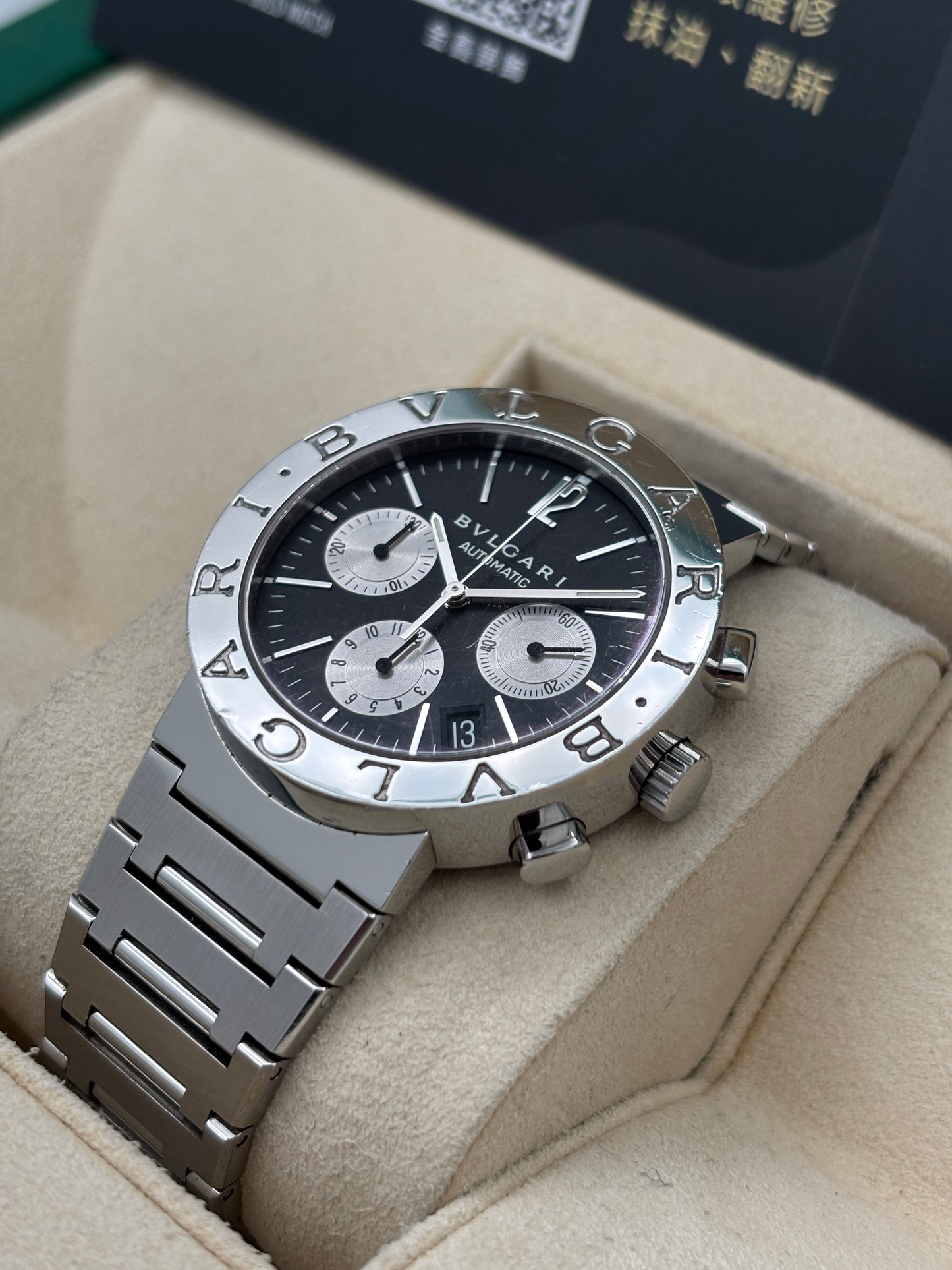 [SOLD OUT]二手 USED BVLGARI 寶格麗 BB38SSCH 黑色 Open Day 全套 FULL SET