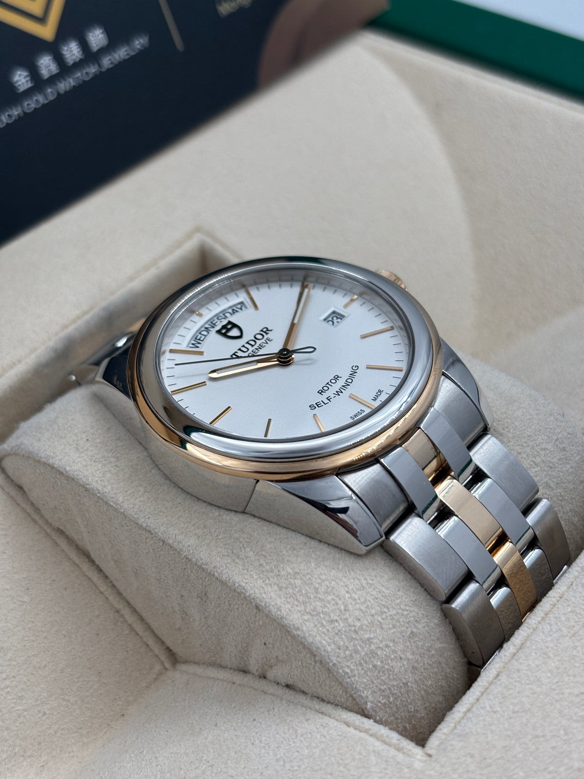 二手 USED  TUDOR 帝舵 GLAMOUR DATE-DAY 56003 白色 2022年4月 全套 FULL SET