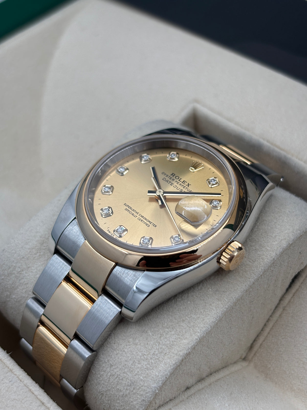 二手 USED  ROLEX 勞力士 DATEJUST 116203 金色鑽石字 2006年9月 保養證