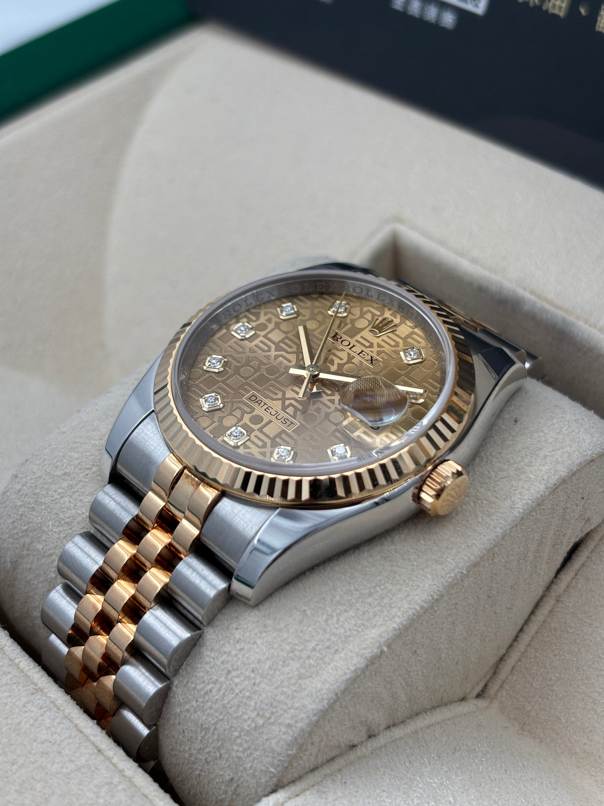 二手 USED  ROLEX 勞力士 DATEJUST 116233 金色電腦面鑽石字 約2010年 淨錶 WATCH ONLY