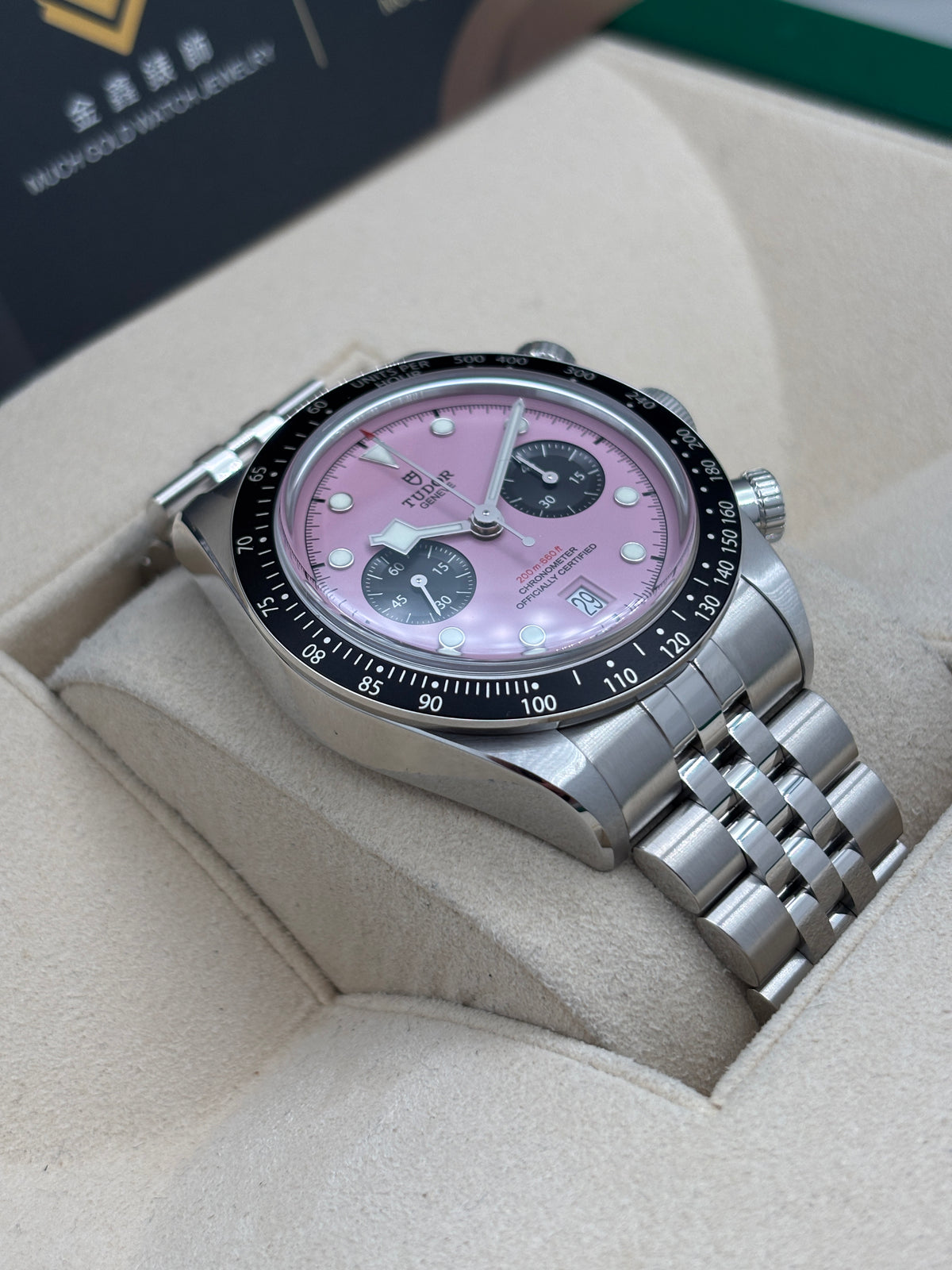 全新 NEW  TUDOR 帝舵 BLACK BAY CHRONOGRAPH 79360N 粉紅色 2026年9月 全套 FULL SET