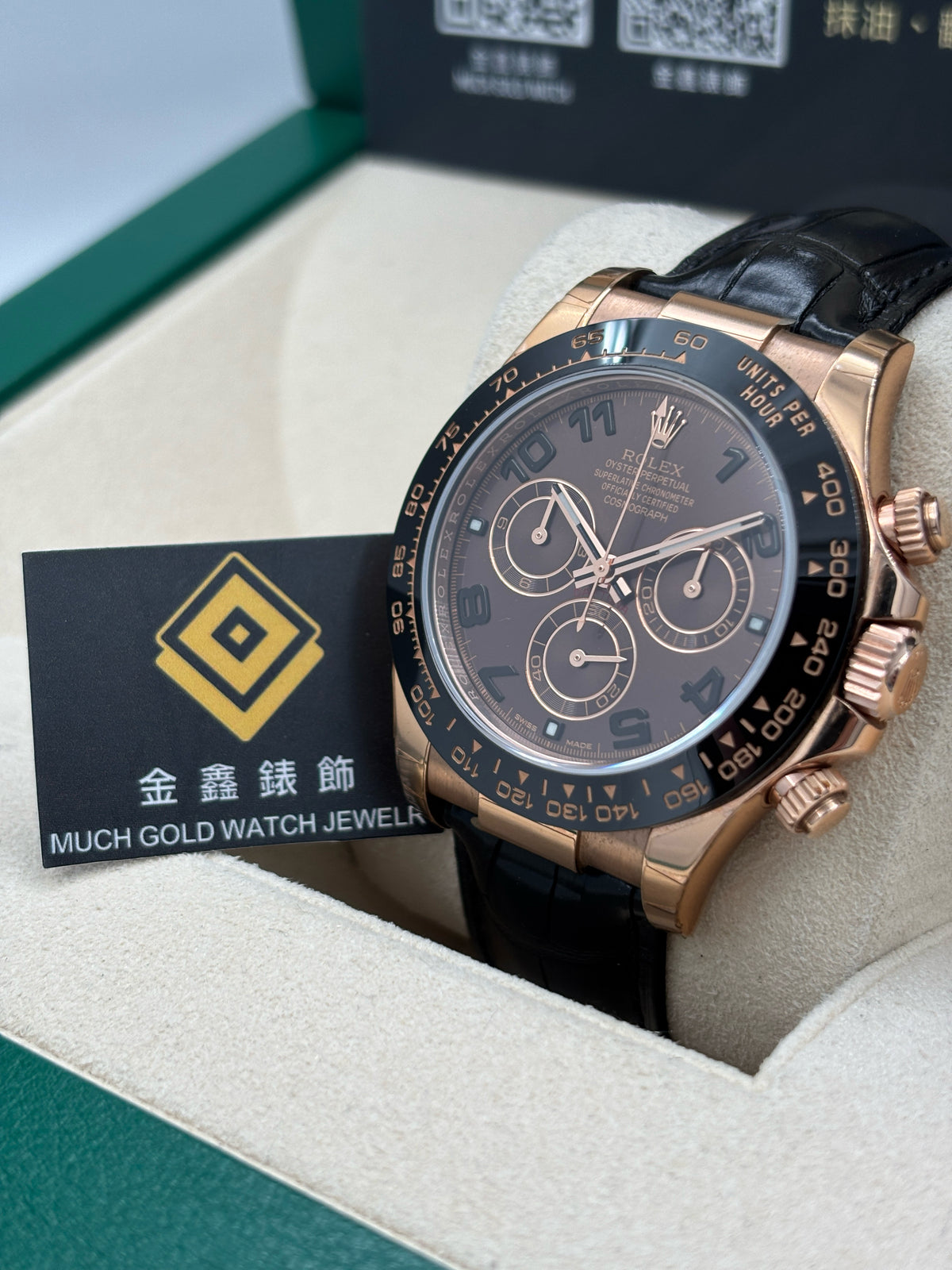 二手 USED  ROLEX 勞力士 DAYTONA 116515LN 朱古力面 亂碼 99.99%新 齊膠紙 淨錶 WATCH ONLY