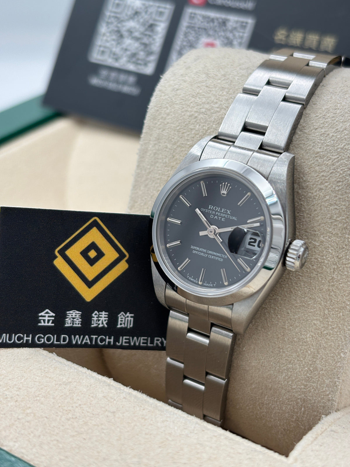 二手 USED  ROLEX 勞力士 DATE 69160 黑色 約1996年 未打磨 99.99%新 淨錶 WATCH ONLY
