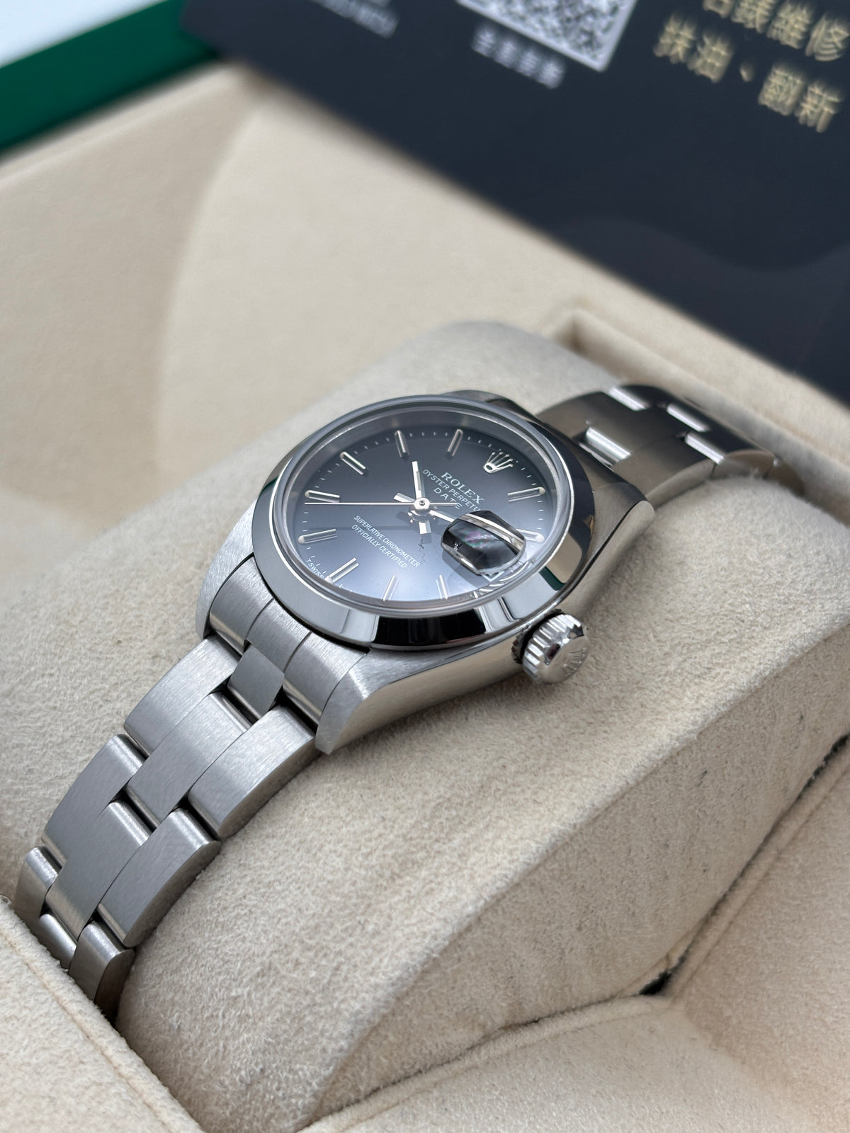 二手 USED  ROLEX 勞力士 DATE 69160 黑色 約1996年 未打磨 99.99%新 淨錶 WATCH ONLY