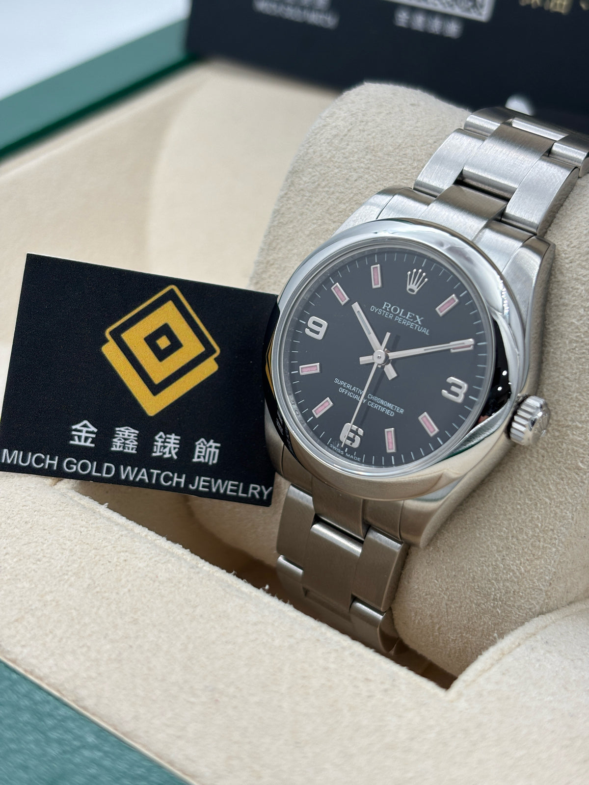 二手 USED  ROLEX 勞力士 DATEJUST 177200 黑色粉紅字 2010年7月 全套 FULL SET