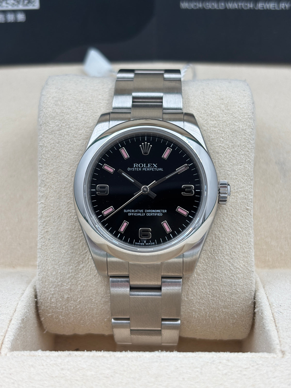 二手 USED  ROLEX 勞力士 DATEJUST 177200 黑色粉紅字 2010年7月 全套 FULL SET