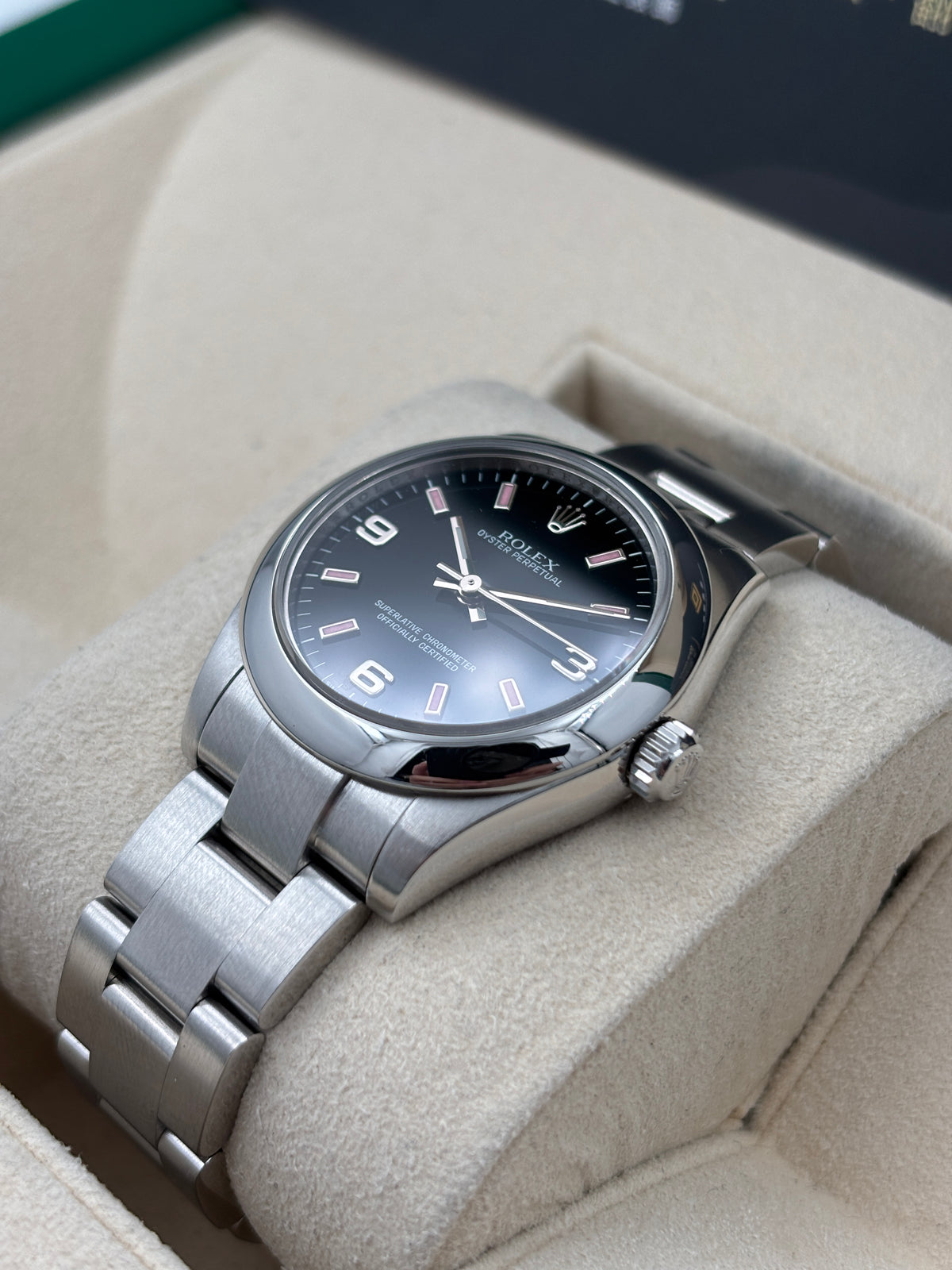 二手 USED  ROLEX 勞力士 DATEJUST 177200 黑色粉紅字 2010年7月 全套 FULL SET