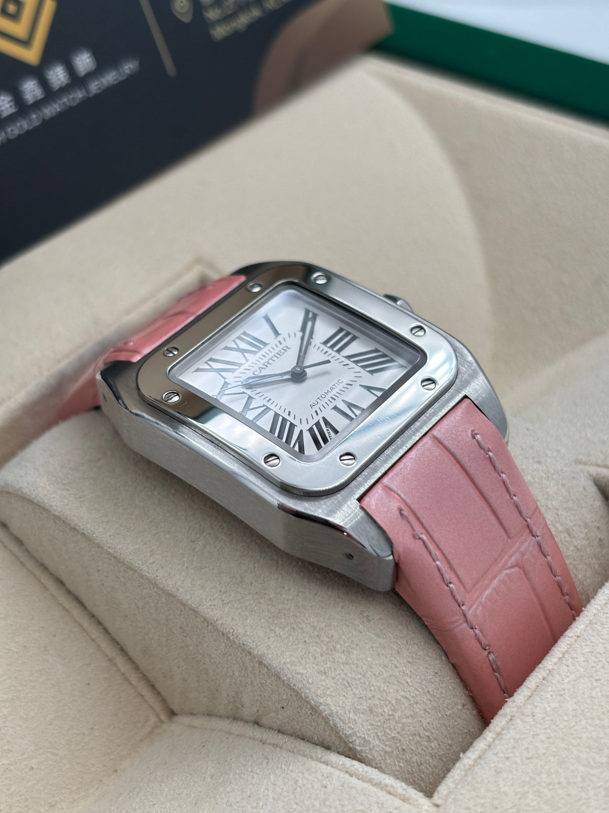 二手 USED  CARTIER 卡地亞 SANTOS100 W20126X8 白色 淨錶 WATCH ONLY