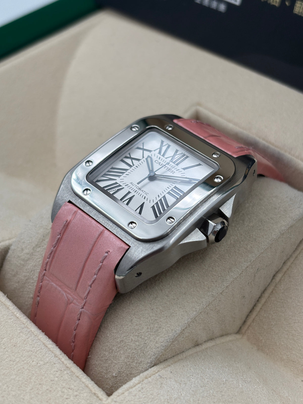 二手 USED  CARTIER 卡地亞 SANTOS100 W20126X8 白色 淨錶 WATCH ONLY