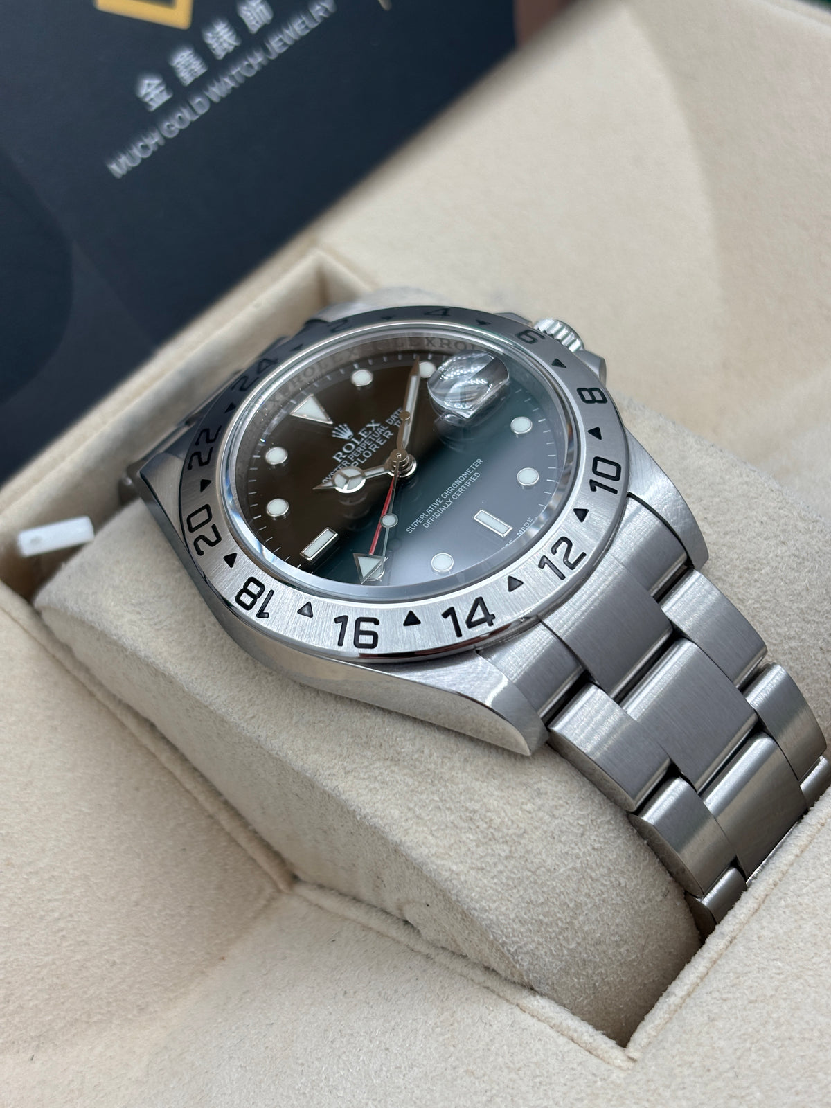 二手 USED  ROLEX 勞力士 EXPLORER II 16570 黑色 2007年11月 有內影 全套 FULL SET