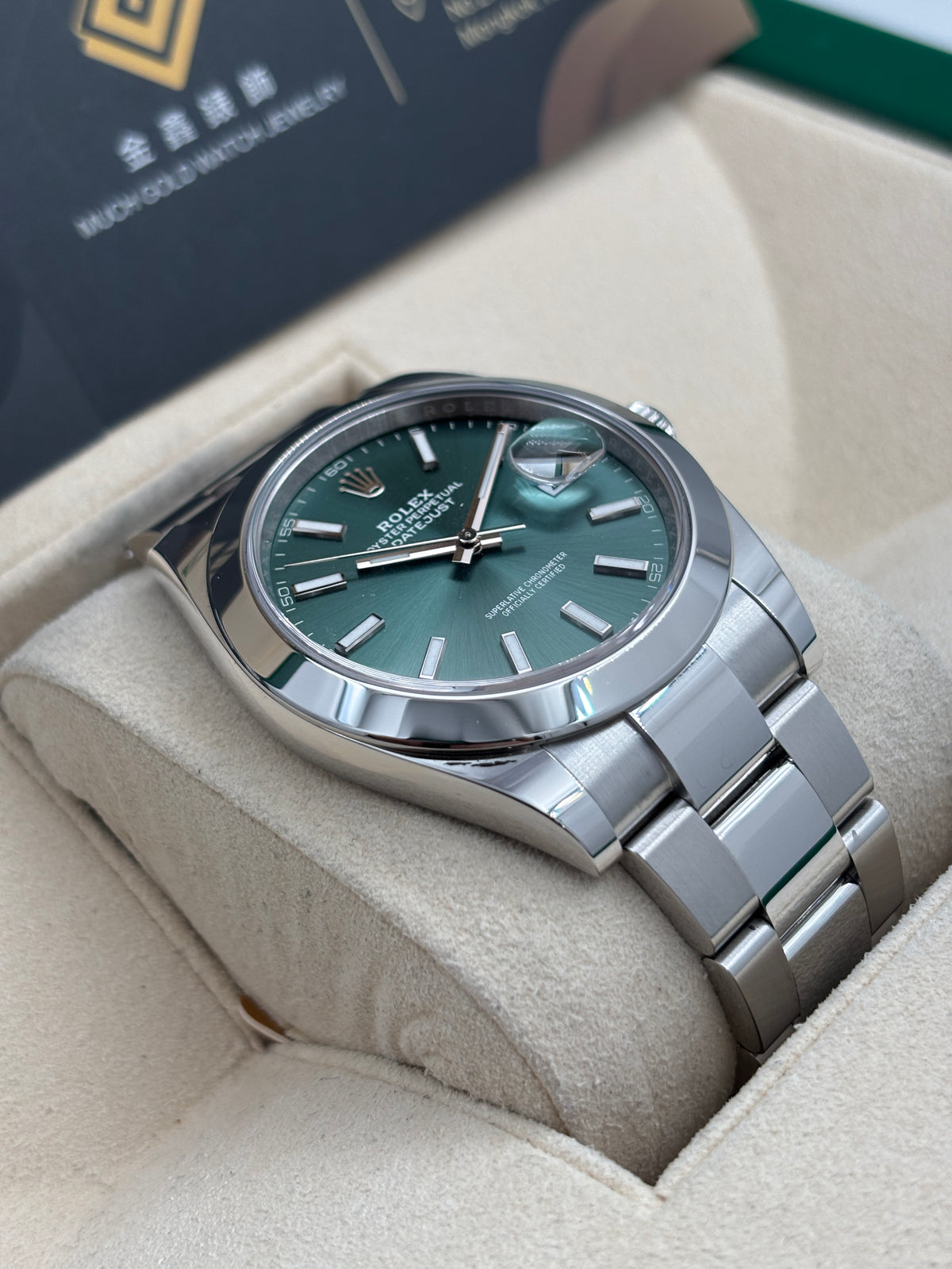 二手 USED  ROLEX 勞力士 DATEJUST 126300 薄荷綠色 2025年9月 全套 FULL SET AD單