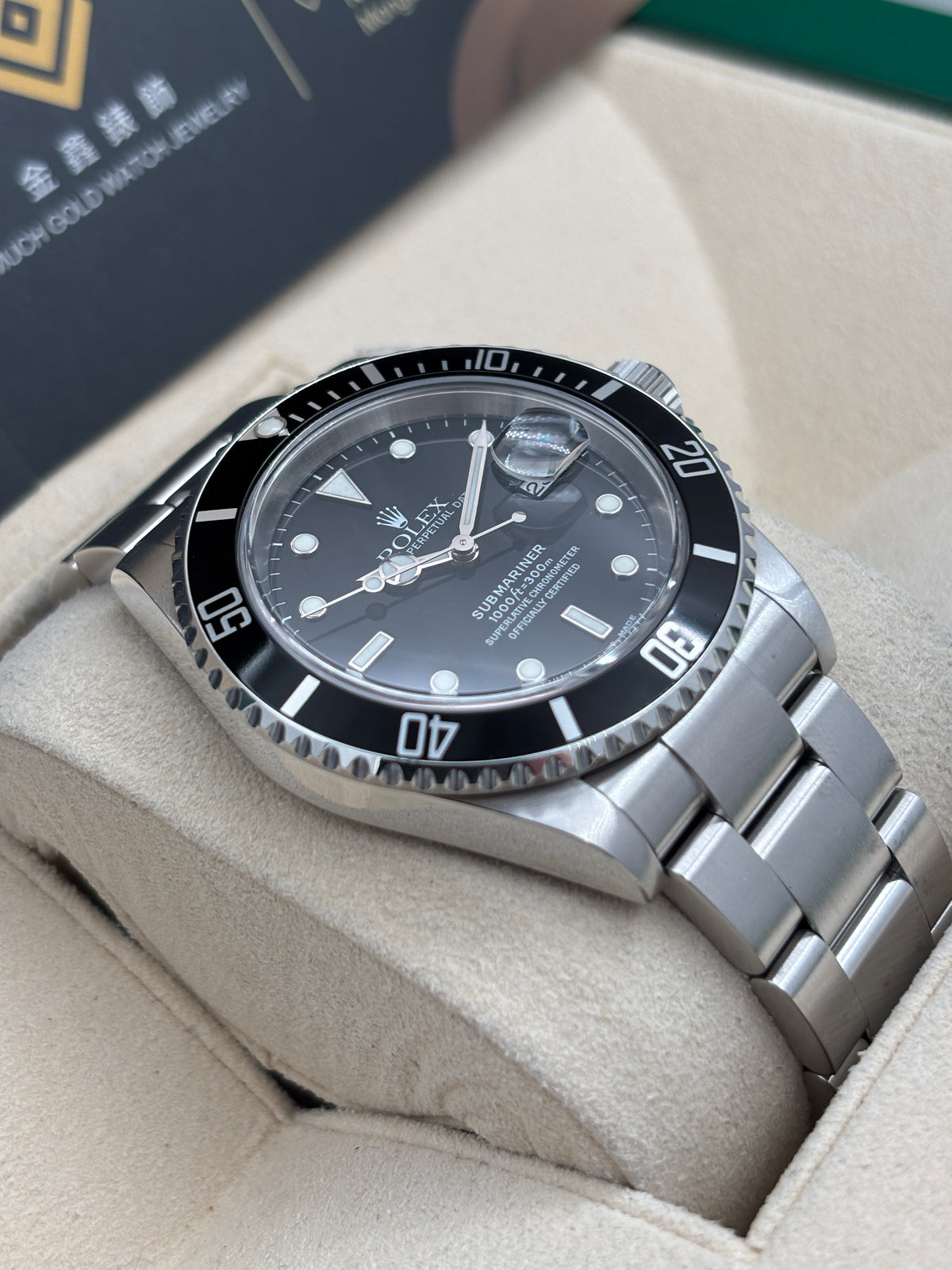 [SOLD OUT]二手 USED  ROLEX 勞力士 SUBMARINER DATE 16610 黑色 2004年2月 全套 FULL SET AD單