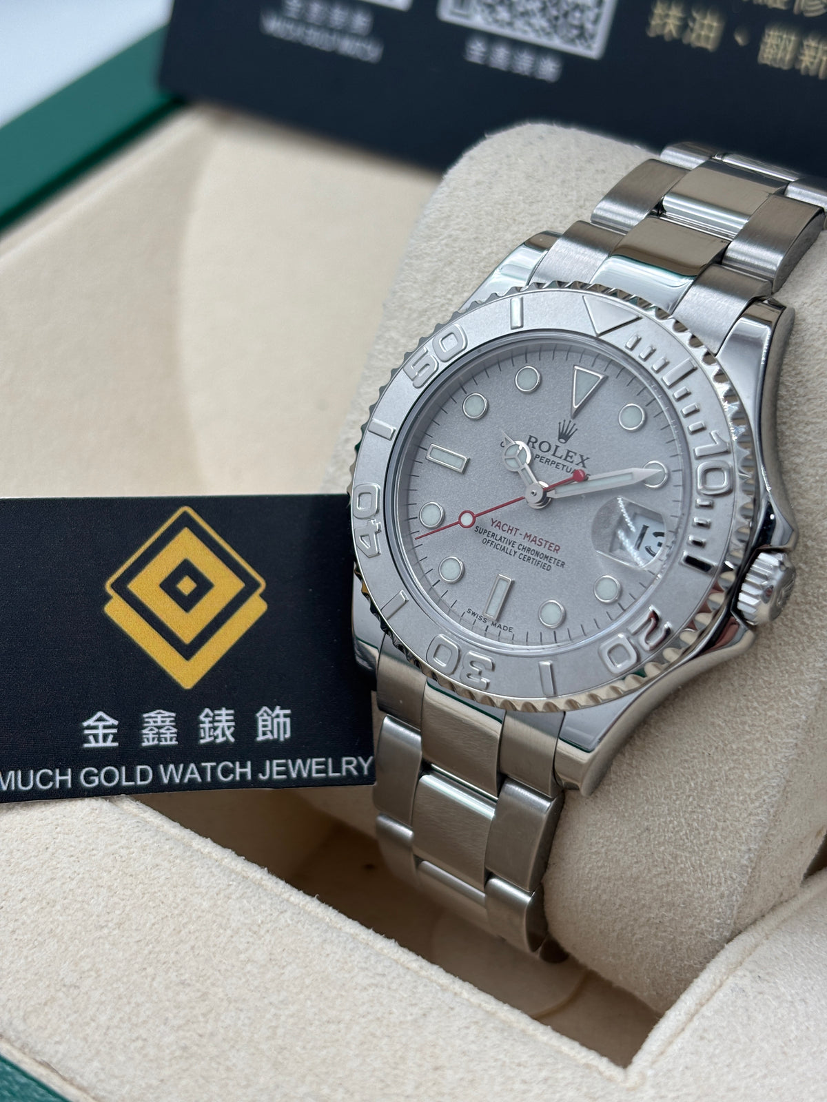 二手 USED  ROLEX 勞力士 YACHT-MASTER 168622 灰色 2002年10月 保養證