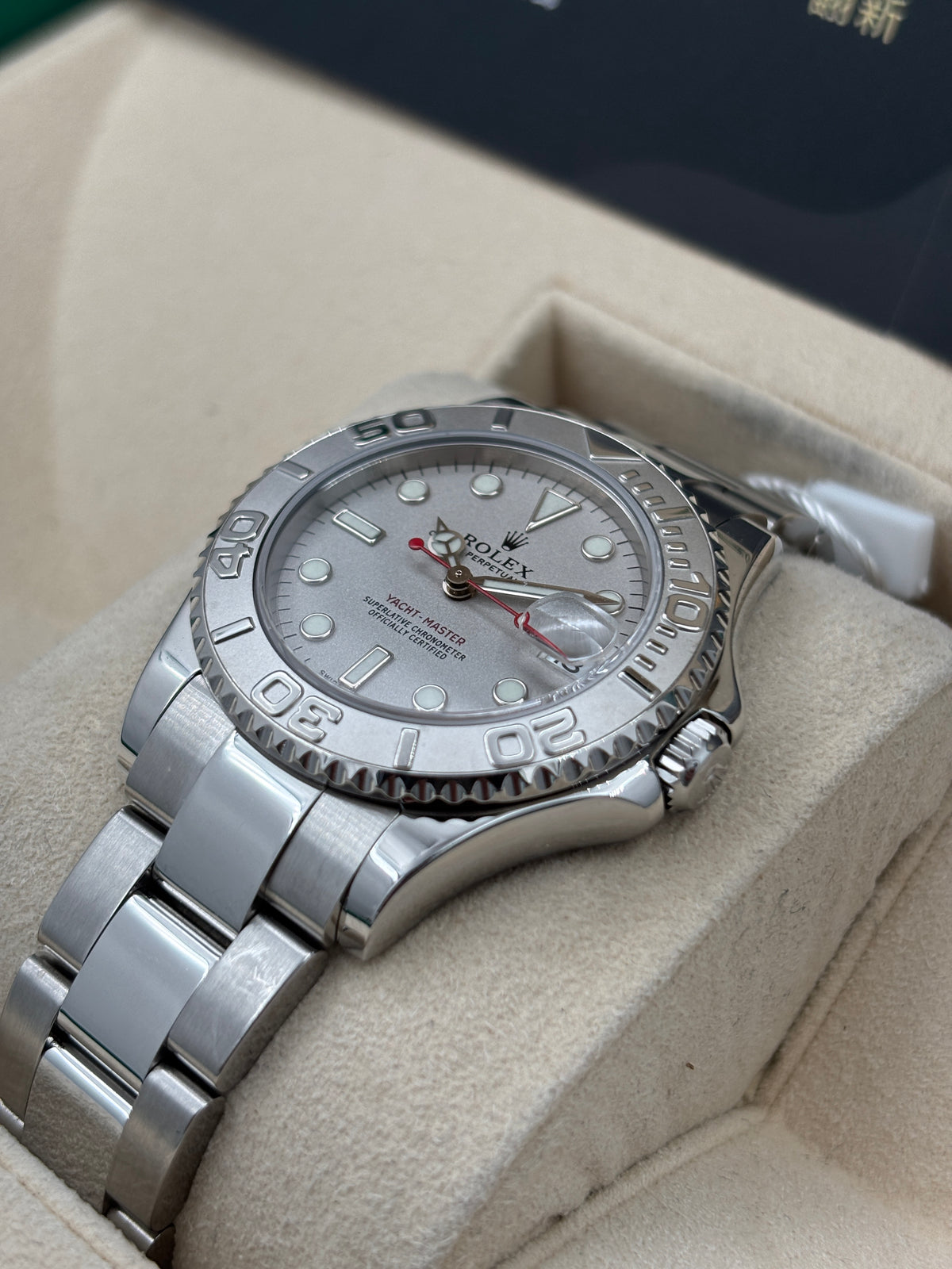 二手 USED  ROLEX 勞力士 YACHT-MASTER 168622 灰色 2002年10月 保養證