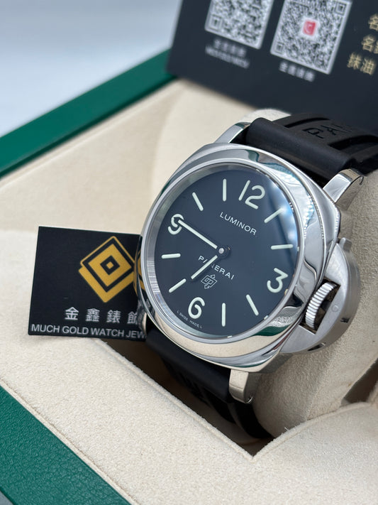 二手 USED  PANERAI 沛納海 LUMINOR BASE LOGO PAM00000 黑色 OPEN DAY 手動上鏈 全套 FULL SET