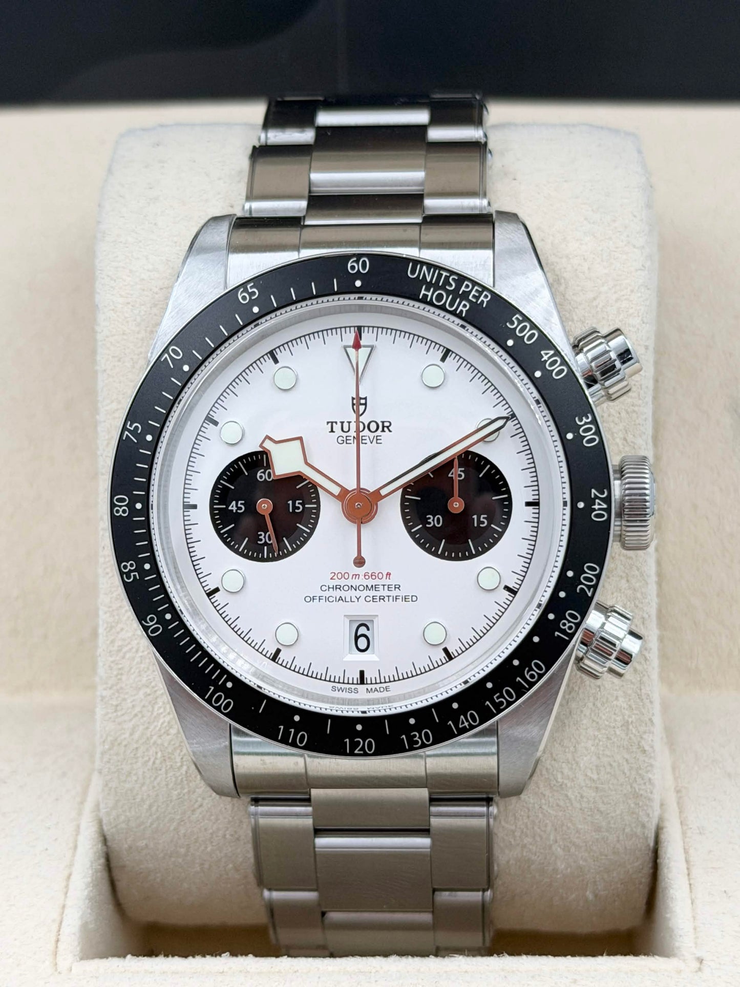 二手 USED TUDOR 帝舵 BLACK BAY CHRONOGRAPH 79360N 白色面 2023年8月 全套